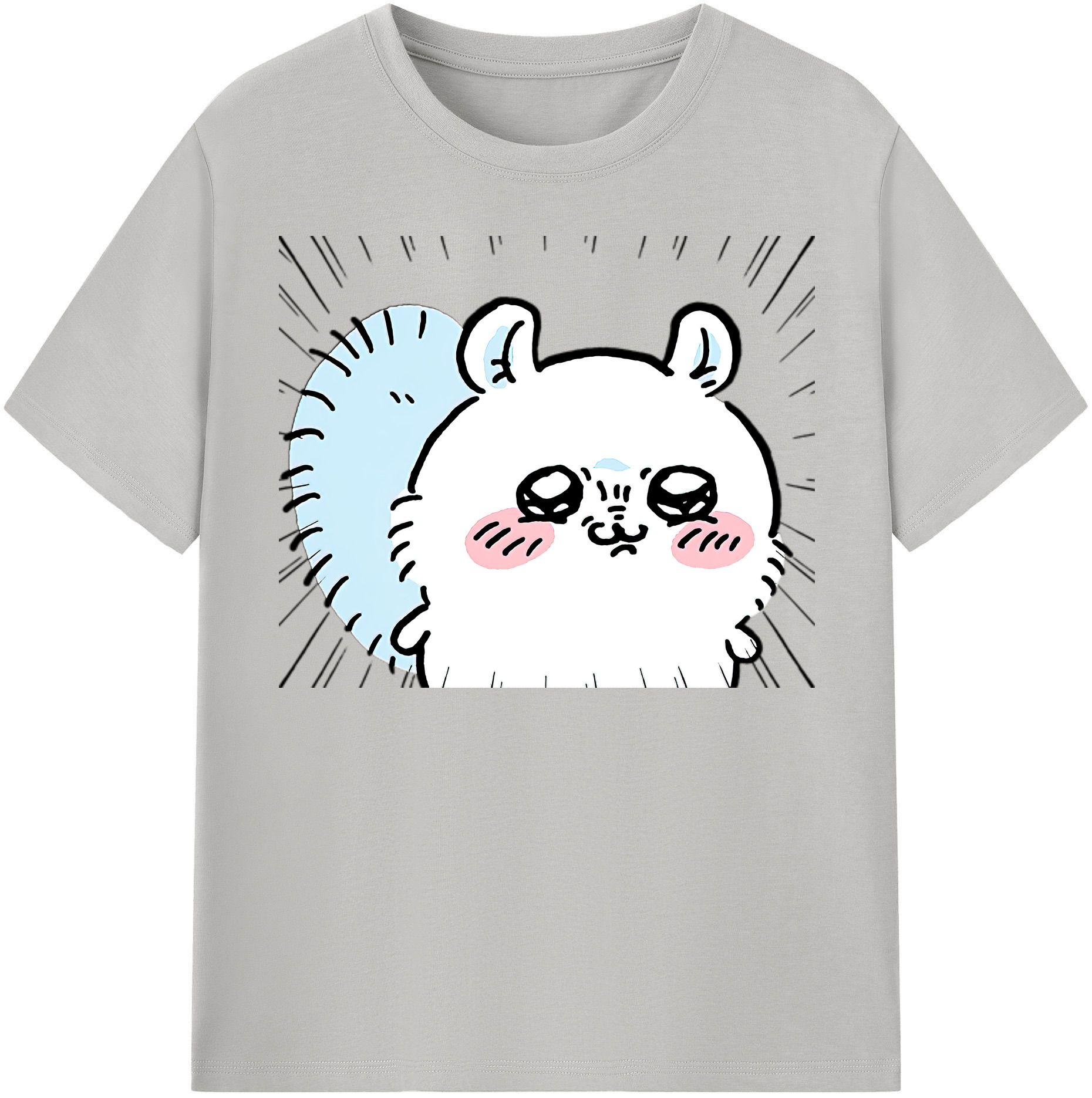 （画像用） ちいかわ モモンガ Chii-kawa Momonga レディースカジュアルプリントTシャツ（綿100％）