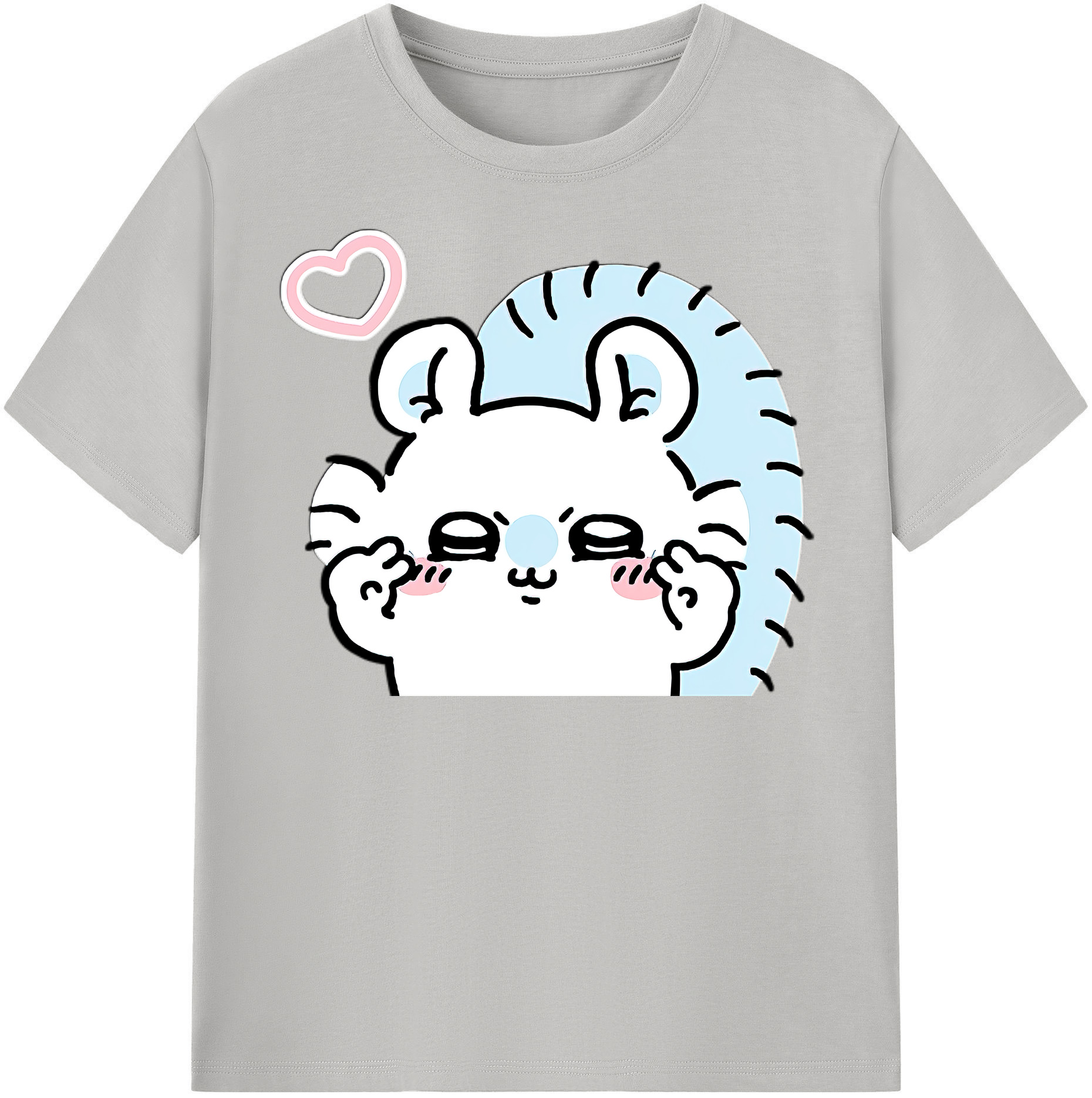 （画像用） ちいかわ モモンガ Chii-kawa Momonga レディースカジュアルプリントTシャツ（綿100％）