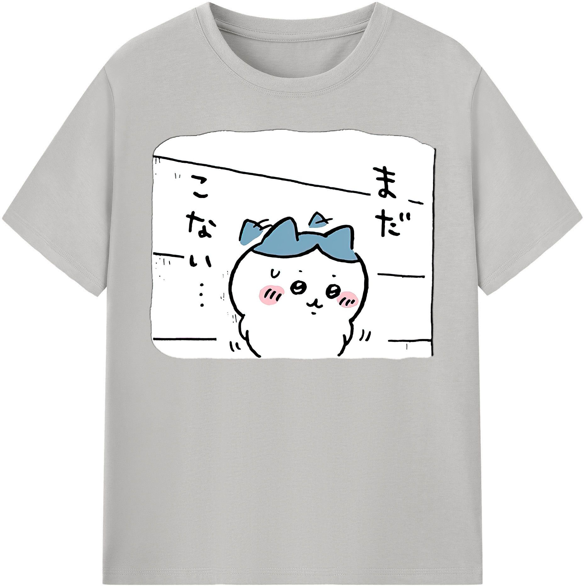 （画像用） ちいかわ ハチワレ Chii-kawa hachiware レディースカジュアルプリントTシャツ（綿100％）