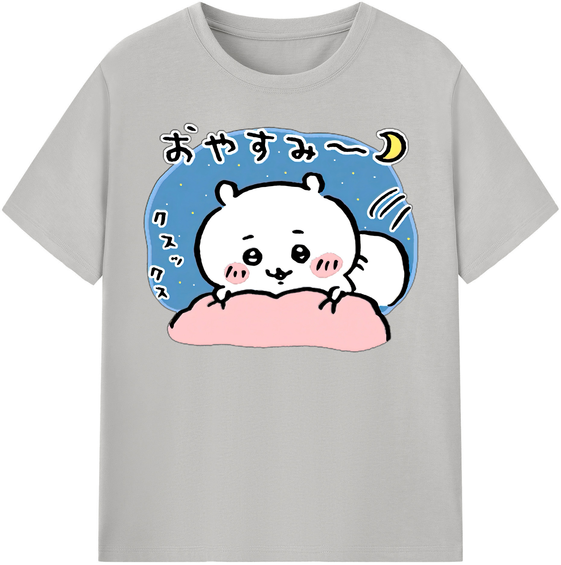 （画像用） ちいかわ ちいかわ Chii-kawa chiikawa レディースカジュアルプリントTシャツ（綿100％）