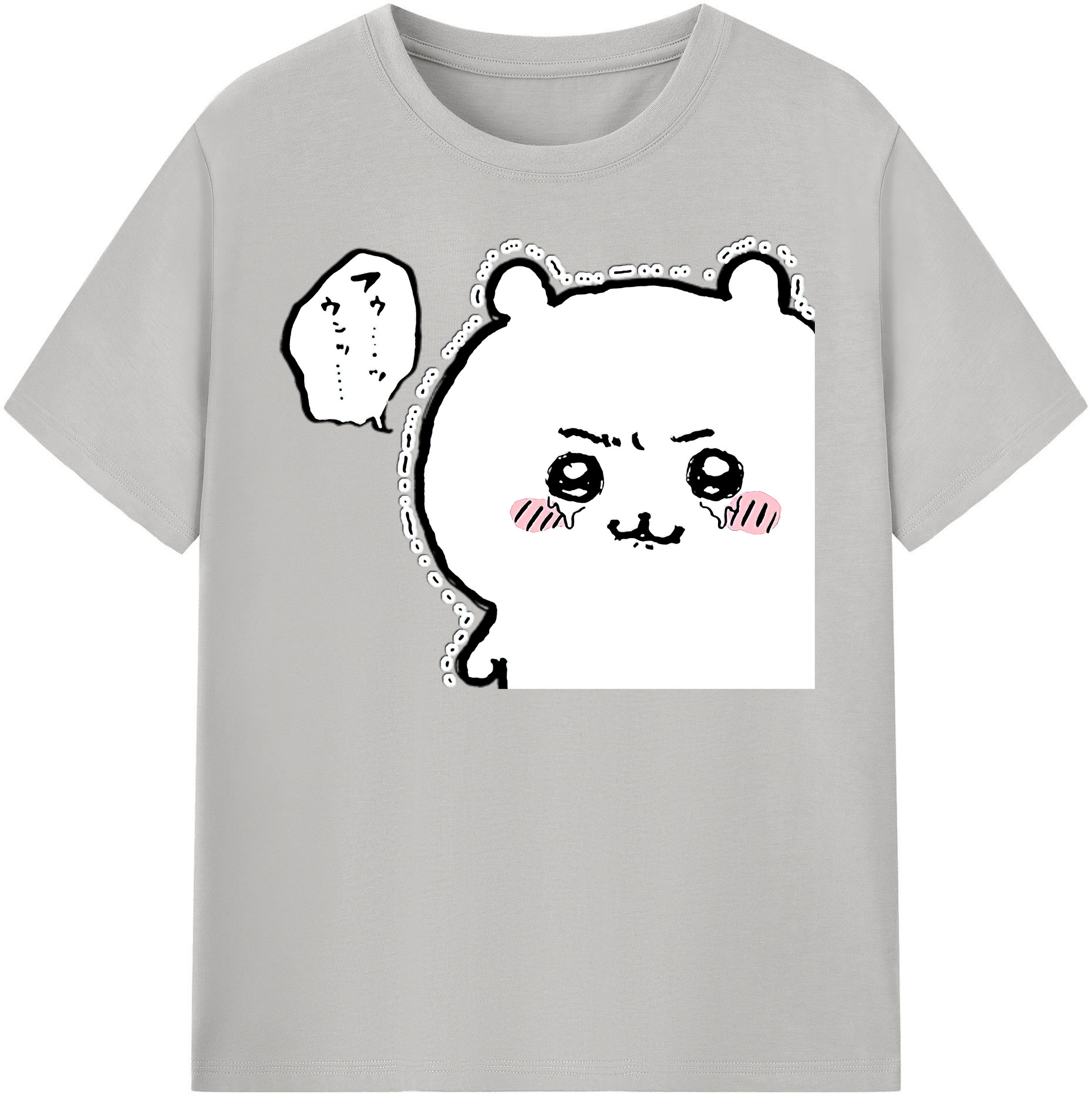 （画像用） ちいかわ ちいかわ Chii-kawa chiikawa レディースカジュアルプリントTシャツ（綿100％）
