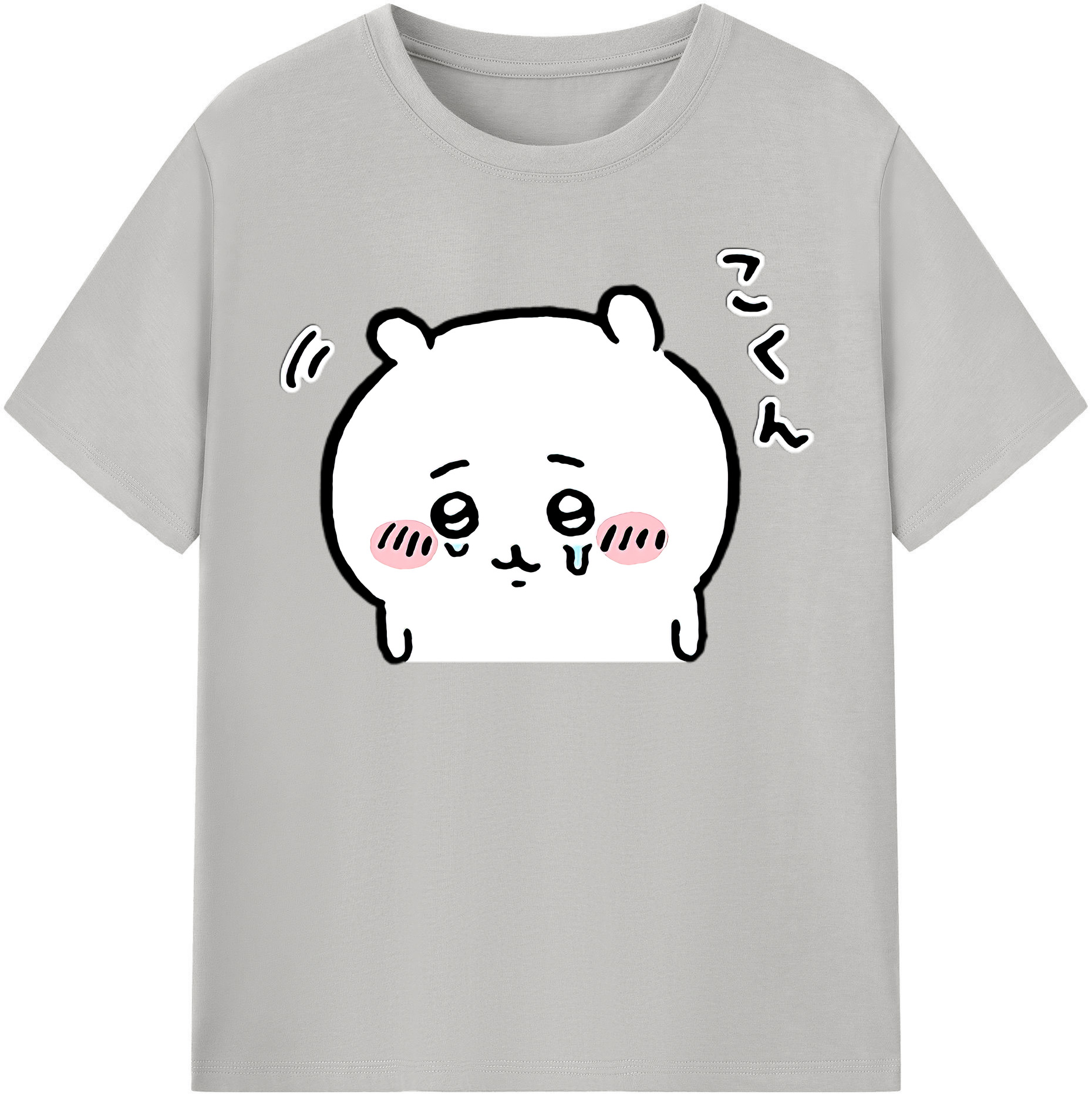 （画像用） ちいかわ ちいかわ Chii-kawa chiikawa レディースカジュアルプリントTシャツ（綿100％）