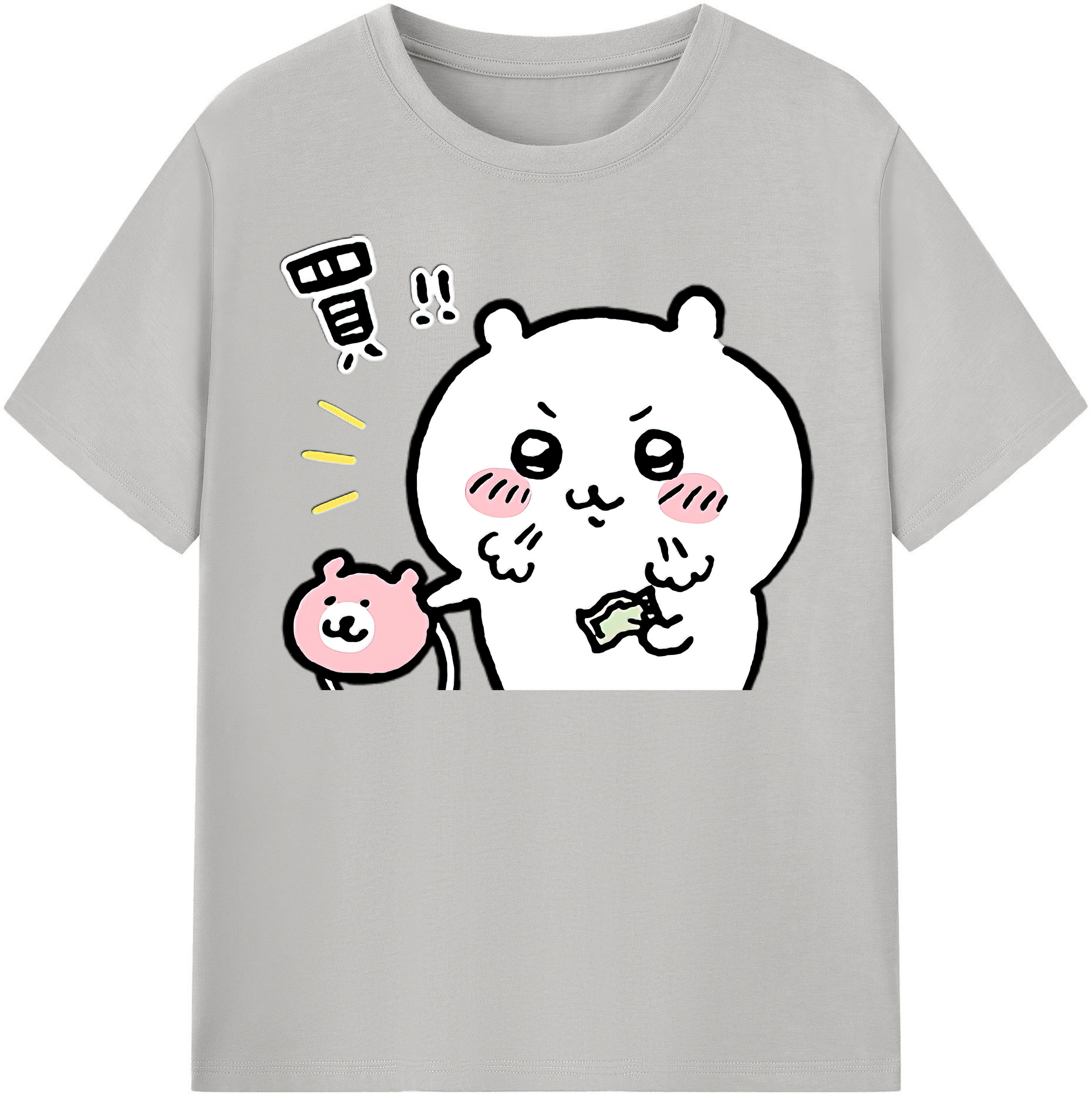 （画像用） ちいかわ ちいかわ Chii-kawa chiikawa レディースカジュアルプリントTシャツ（綿100％）