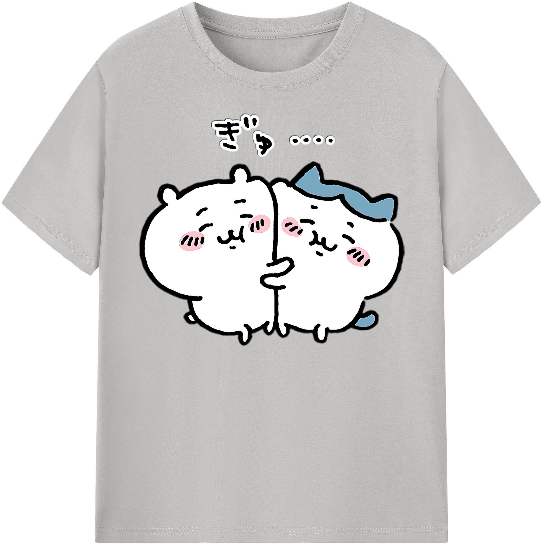（画像用） ちいかわ ハチワレ Chii-kawa hachiware レディースカジュアルプリントTシャツ（綿100％）