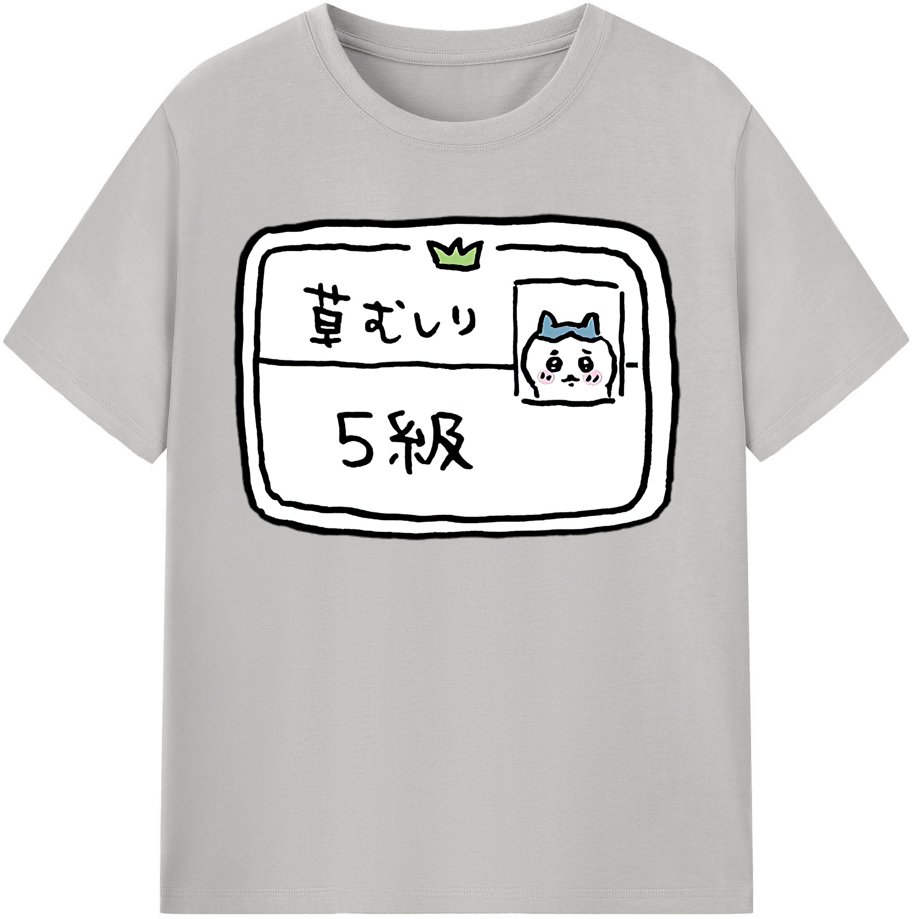 （画像用） ちいかわ ハチワレ Chii-kawa hachiware レディースカジュアルプリントTシャツ（綿100％）