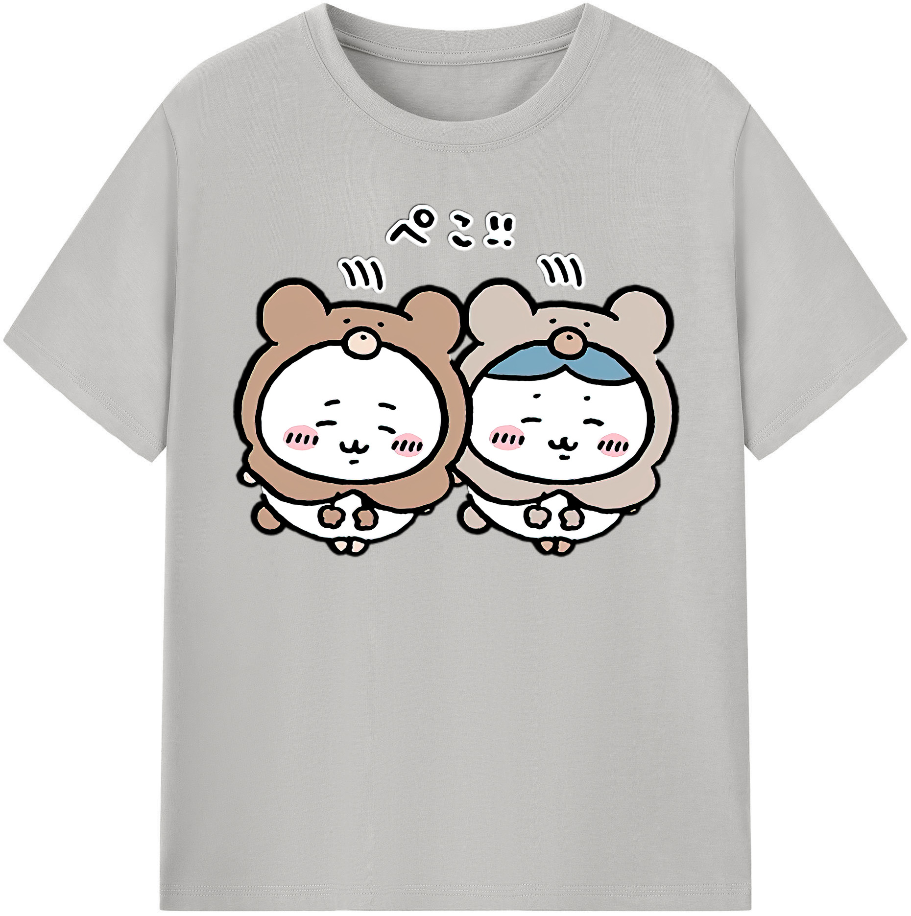 （画像用） ちいかわ ハチワレ Chii-kawa hachiware レディースカジュアルプリントTシャツ（綿100％）