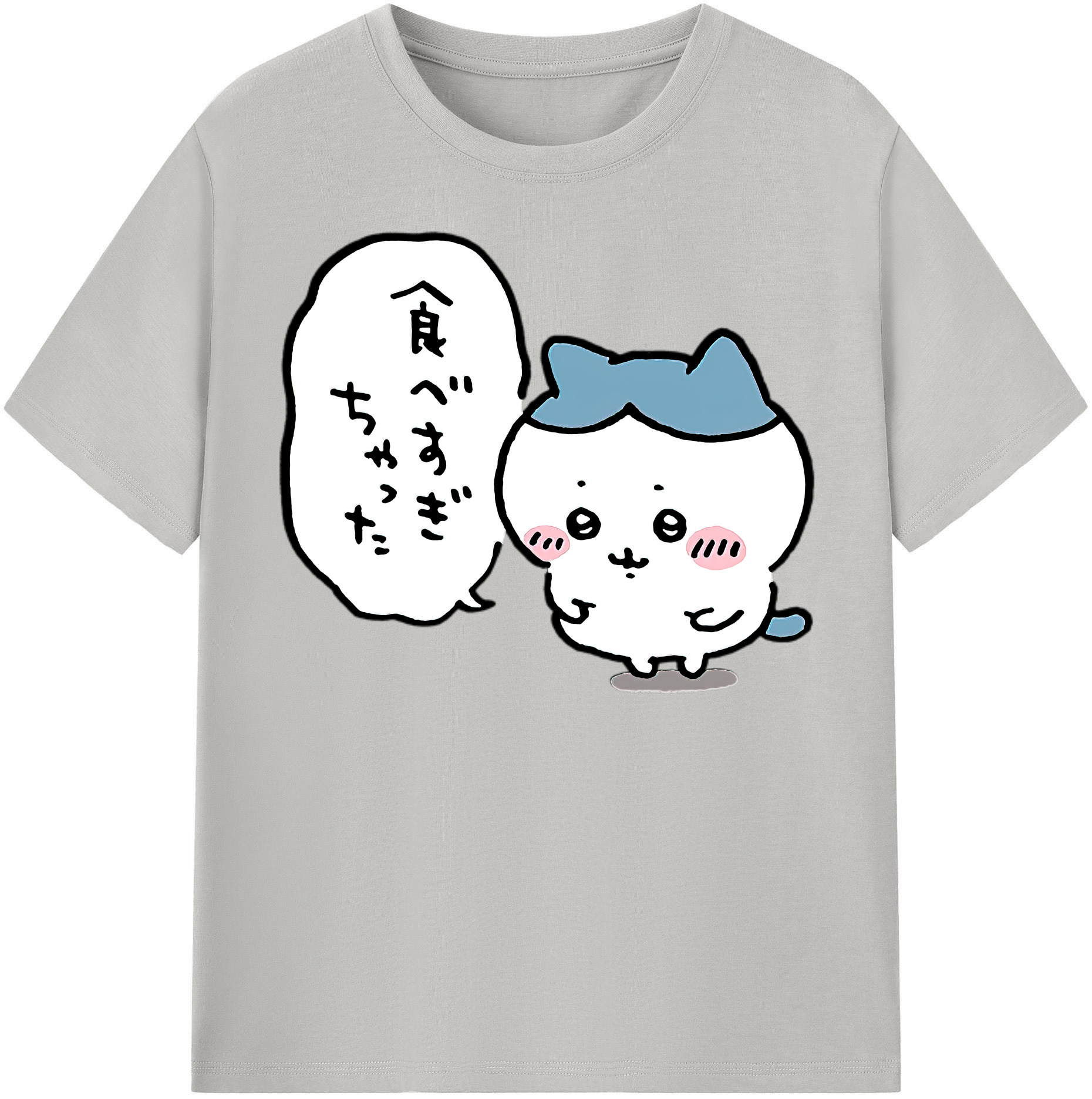 （画像用） ちいかわ ハチワレ Chii-kawa hachiware レディースカジュアルプリントTシャツ（綿100％）