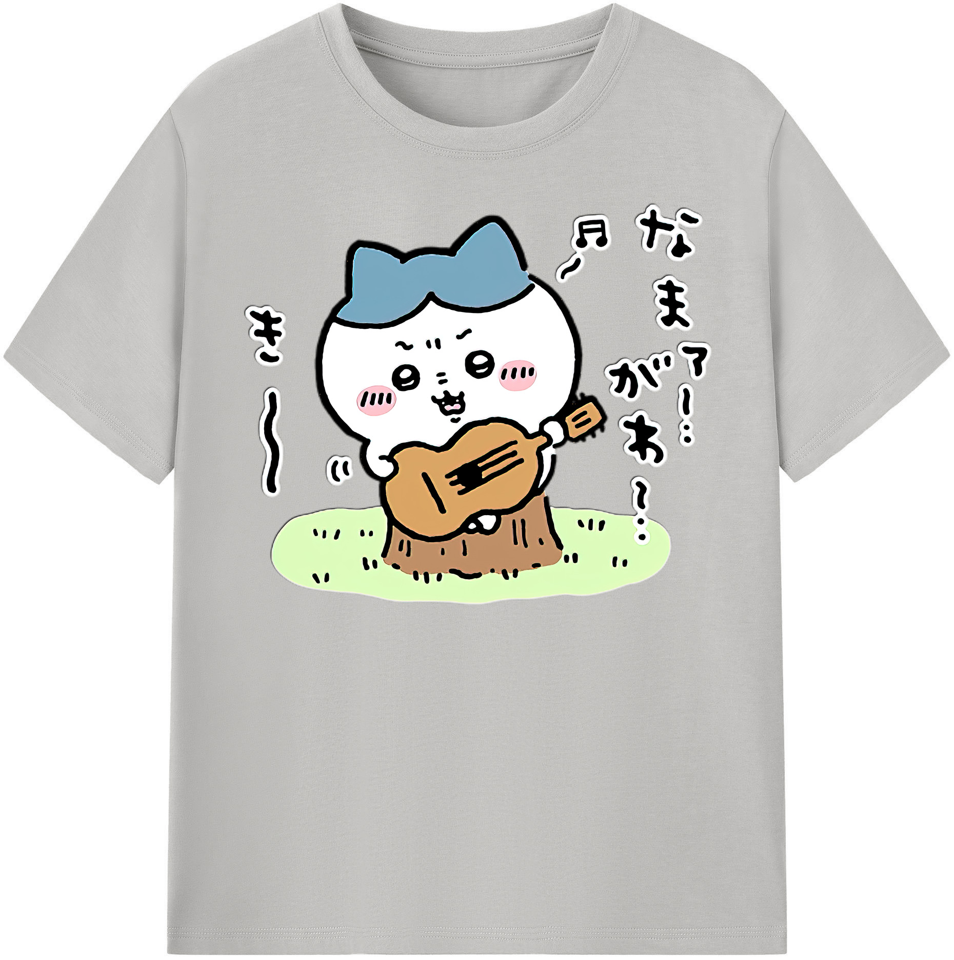 （画像用） ちいかわ ハチワレ Chii-kawa hachiware レディースカジュアルプリントTシャツ（綿100％）
