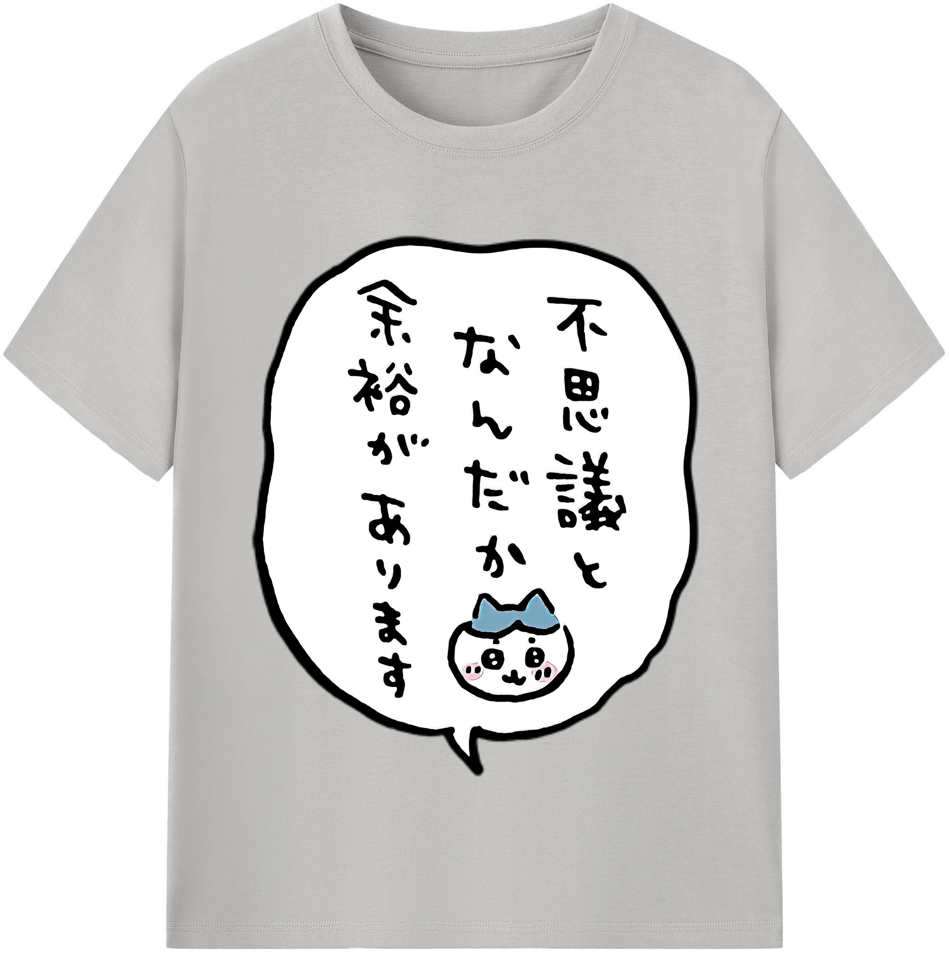 （画像用） ちいかわ ハチワレ Chii-kawa hachiware レディースカジュアルプリントTシャツ（綿100％）