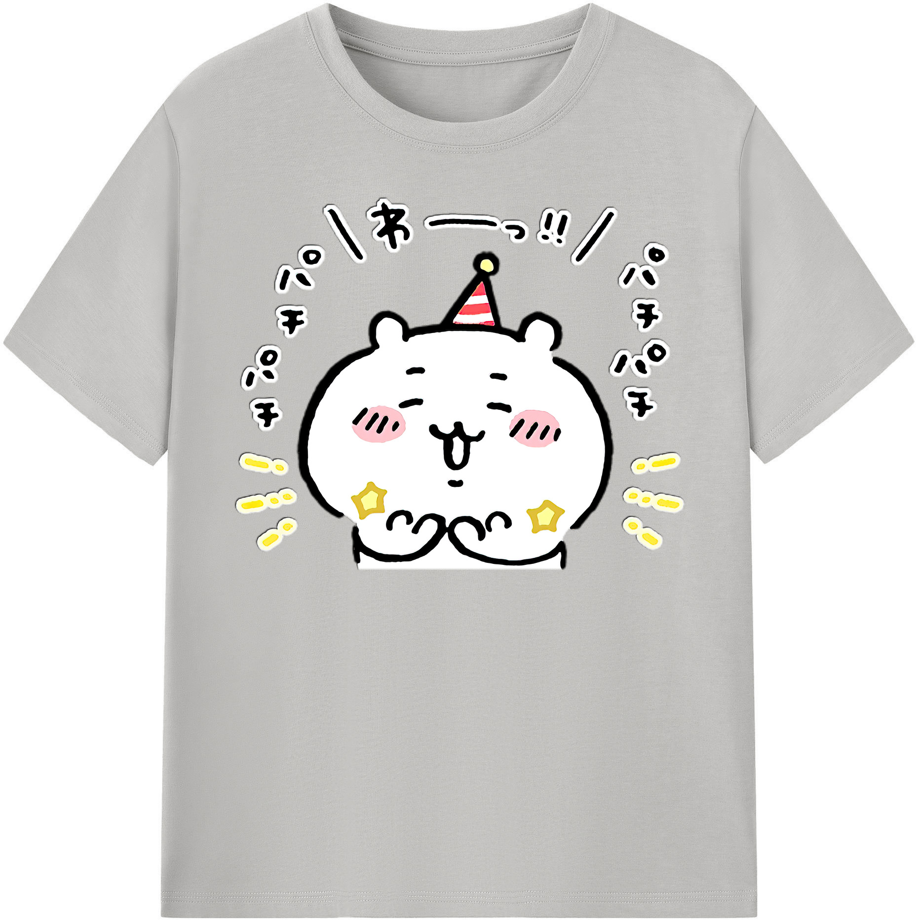 （画像用） ちいかわ ちいかわ Chii-kawa chiikawa レディースカジュアルプリントTシャツ（綿100％）