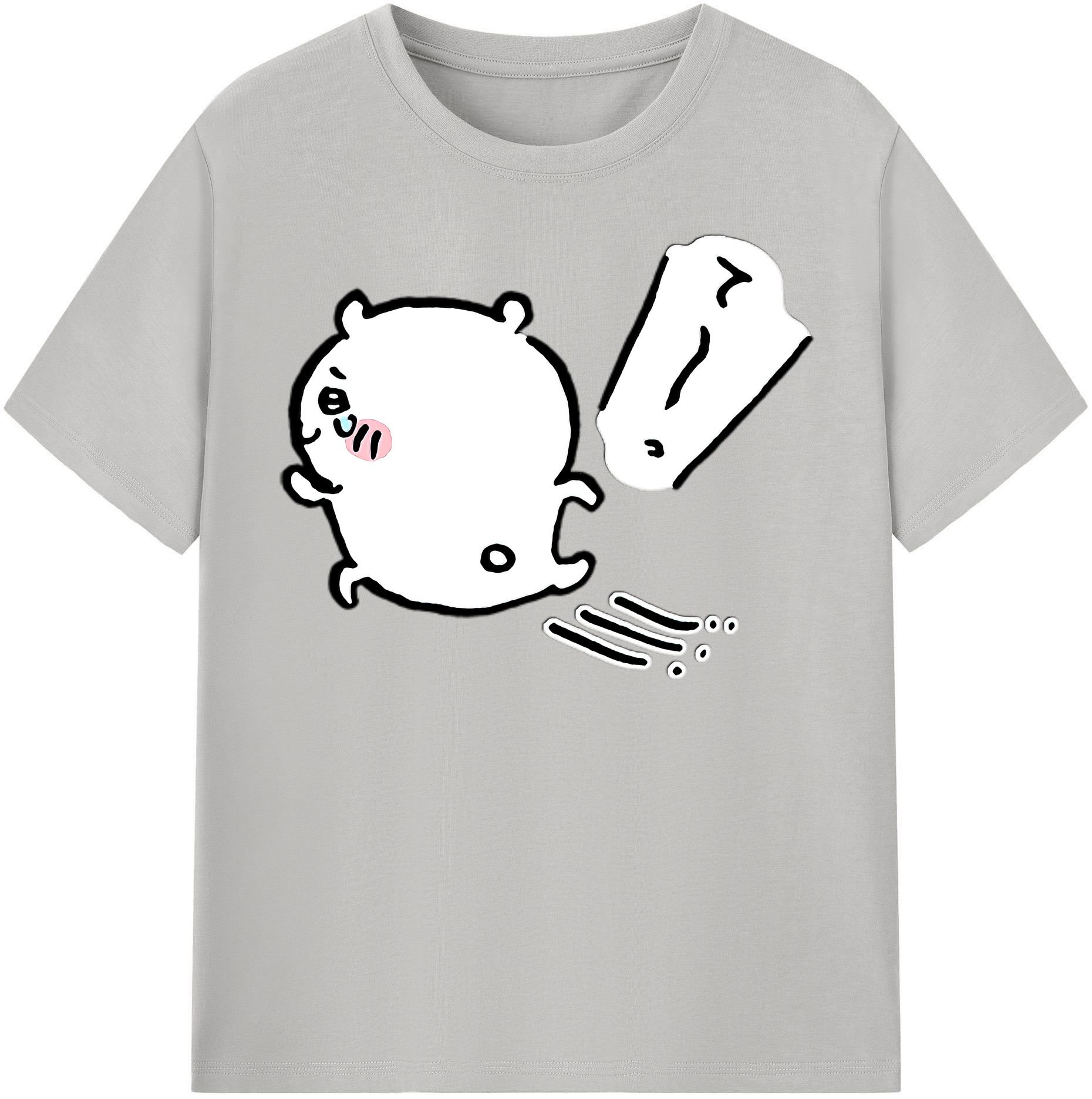（画像用） ちいかわ ちいかわ Chii-kawa chiikawa レディースカジュアルプリントTシャツ（綿100％）