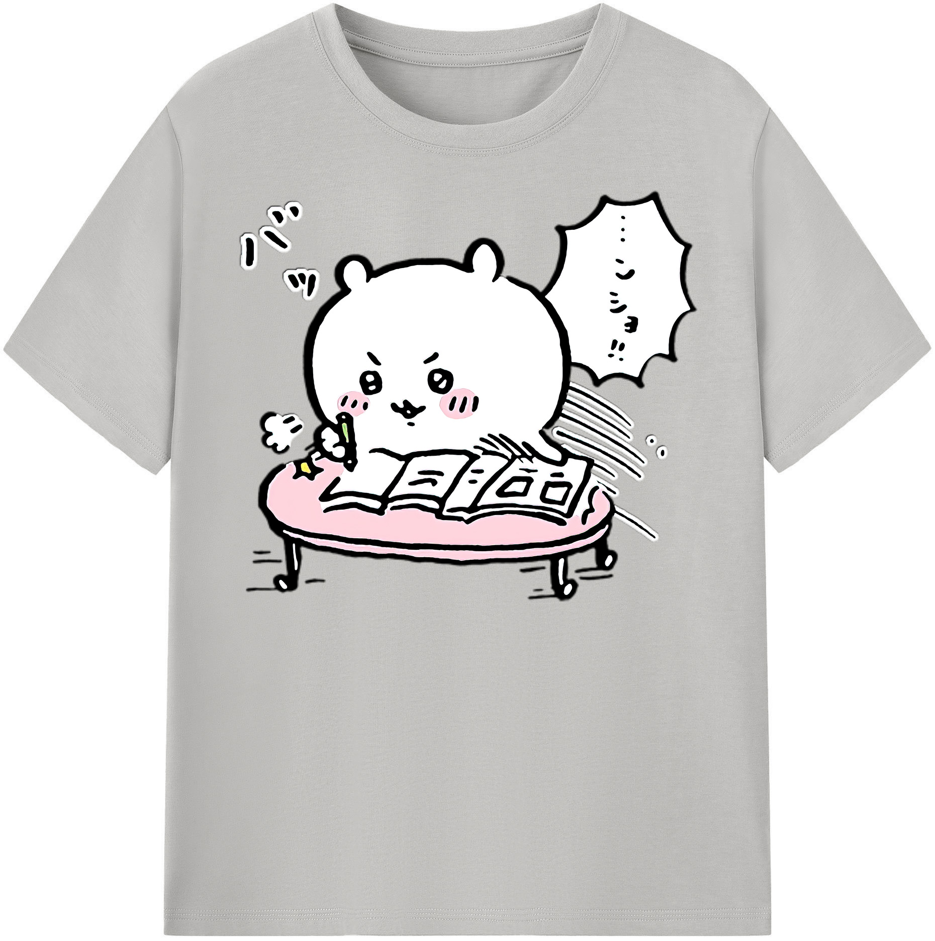 （画像用） ちいかわ ちいかわ Chii-kawa chiikawa レディースカジュアルプリントTシャツ（綿100％）