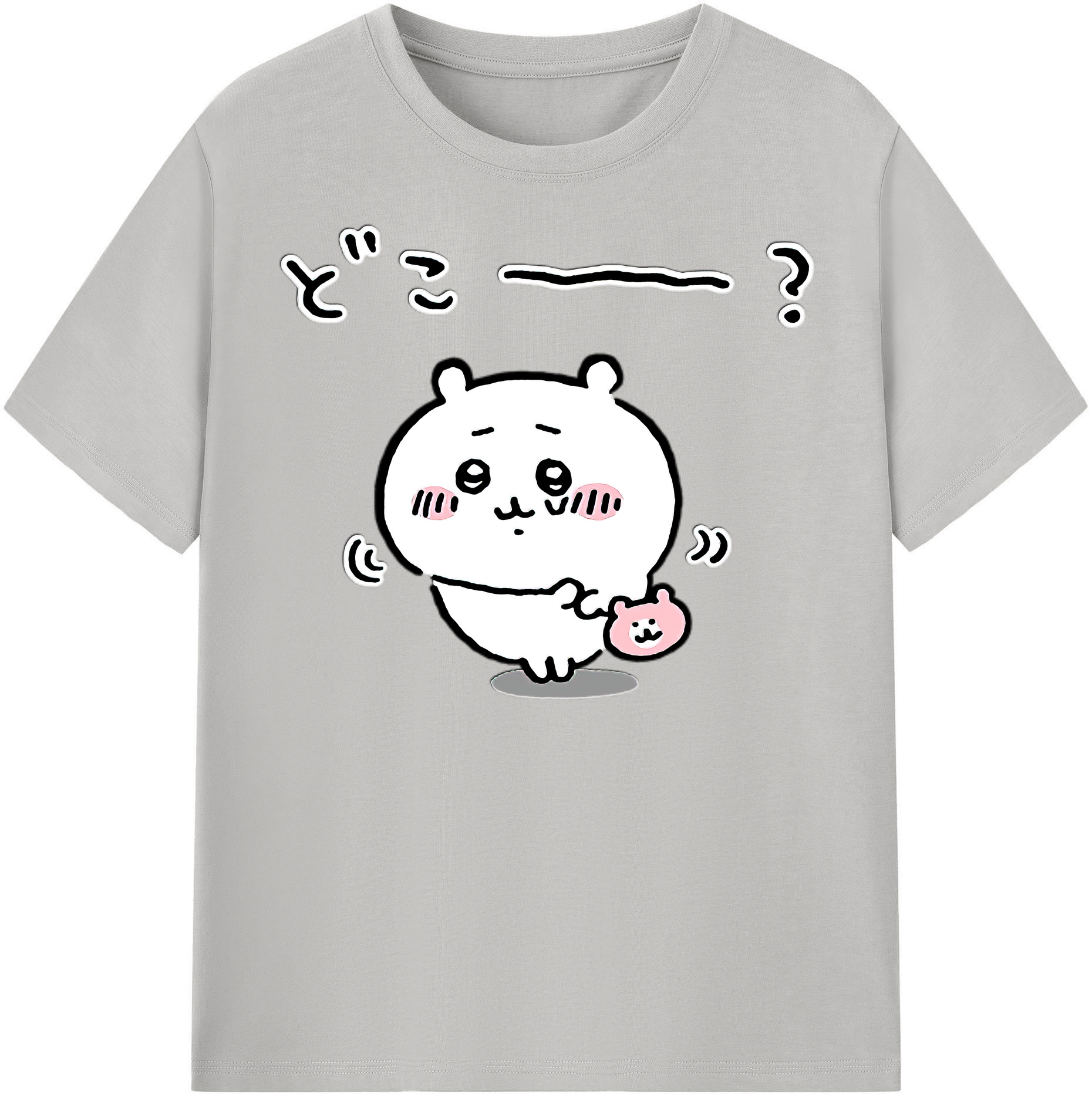 （画像用） ちいかわ ちいかわ Chii-kawa chiikawa レディースカジュアルプリントTシャツ（綿100％）