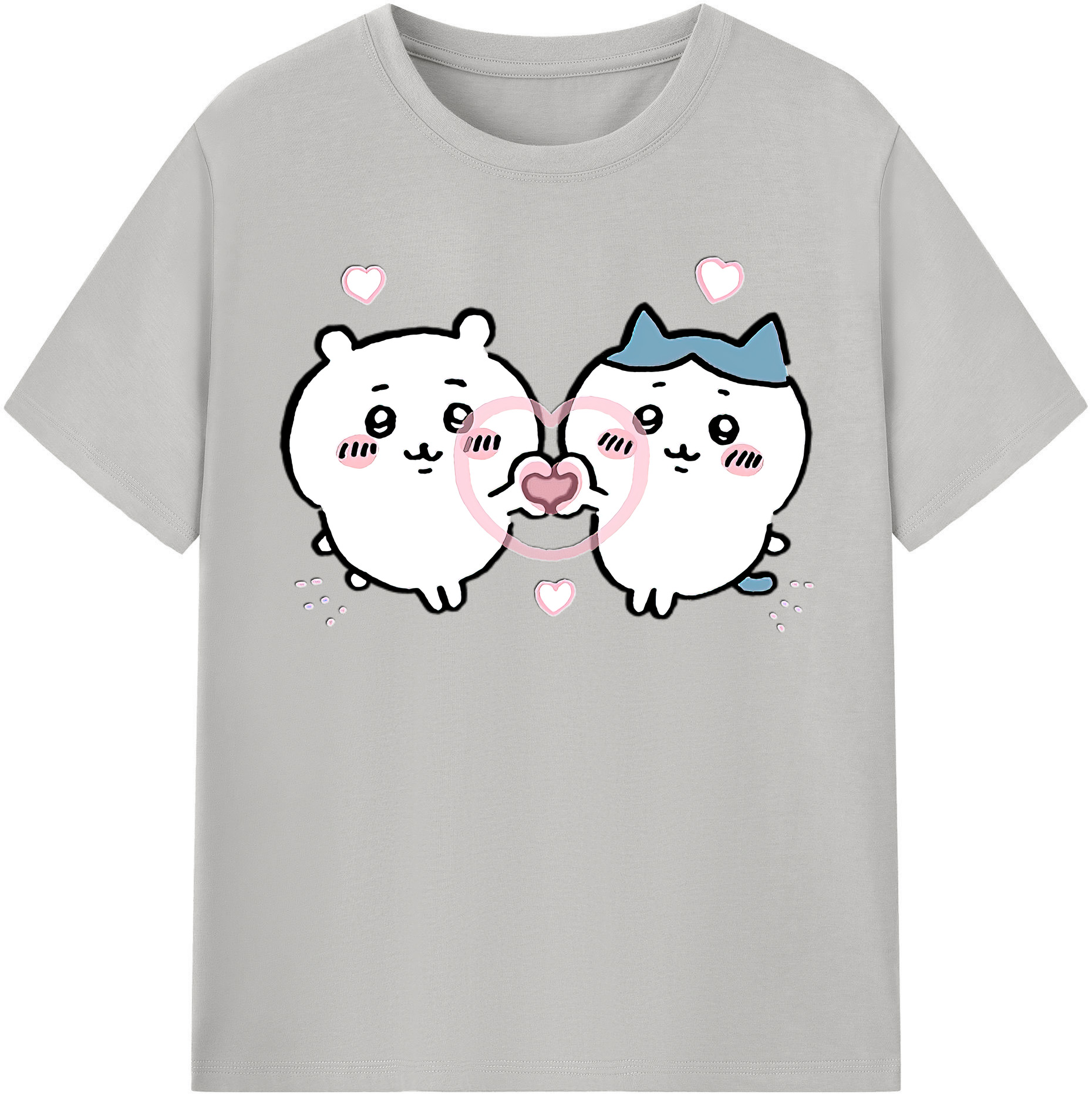 （画像用） ちいかわ ちいかわ Chii-kawa chiikawa レディースカジュアルプリントTシャツ（綿100％）