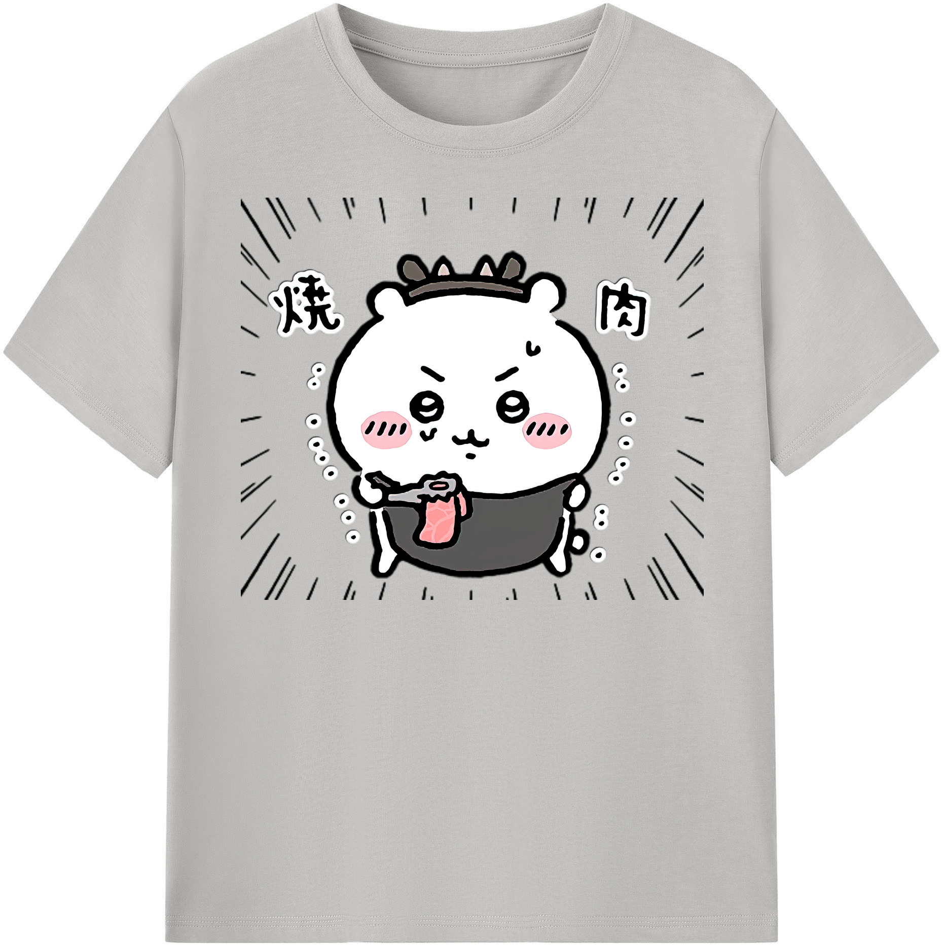 （画像用） ちいかわ ちいかわ Chii-kawa chiikawa レディースカジュアルプリントTシャツ（綿100％）
