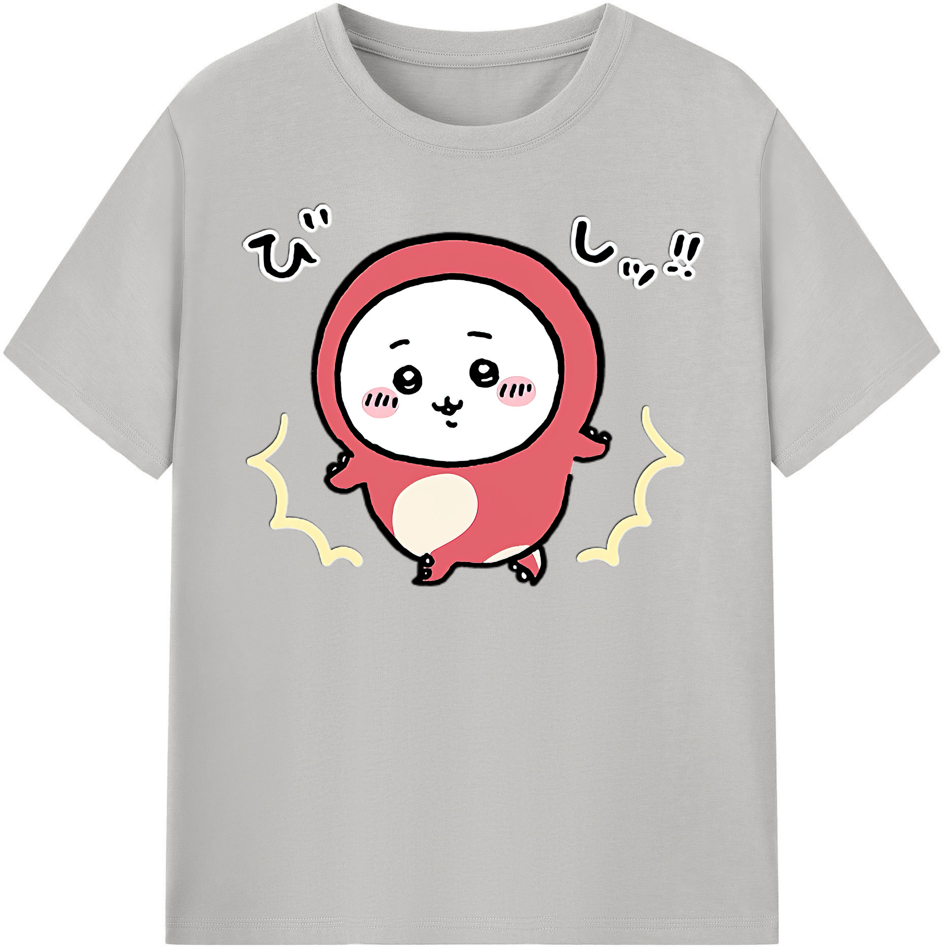 （画像用） ちいかわ ちいかわ Chii-kawa chiikawa レディースカジュアルプリントTシャツ（綿100％）