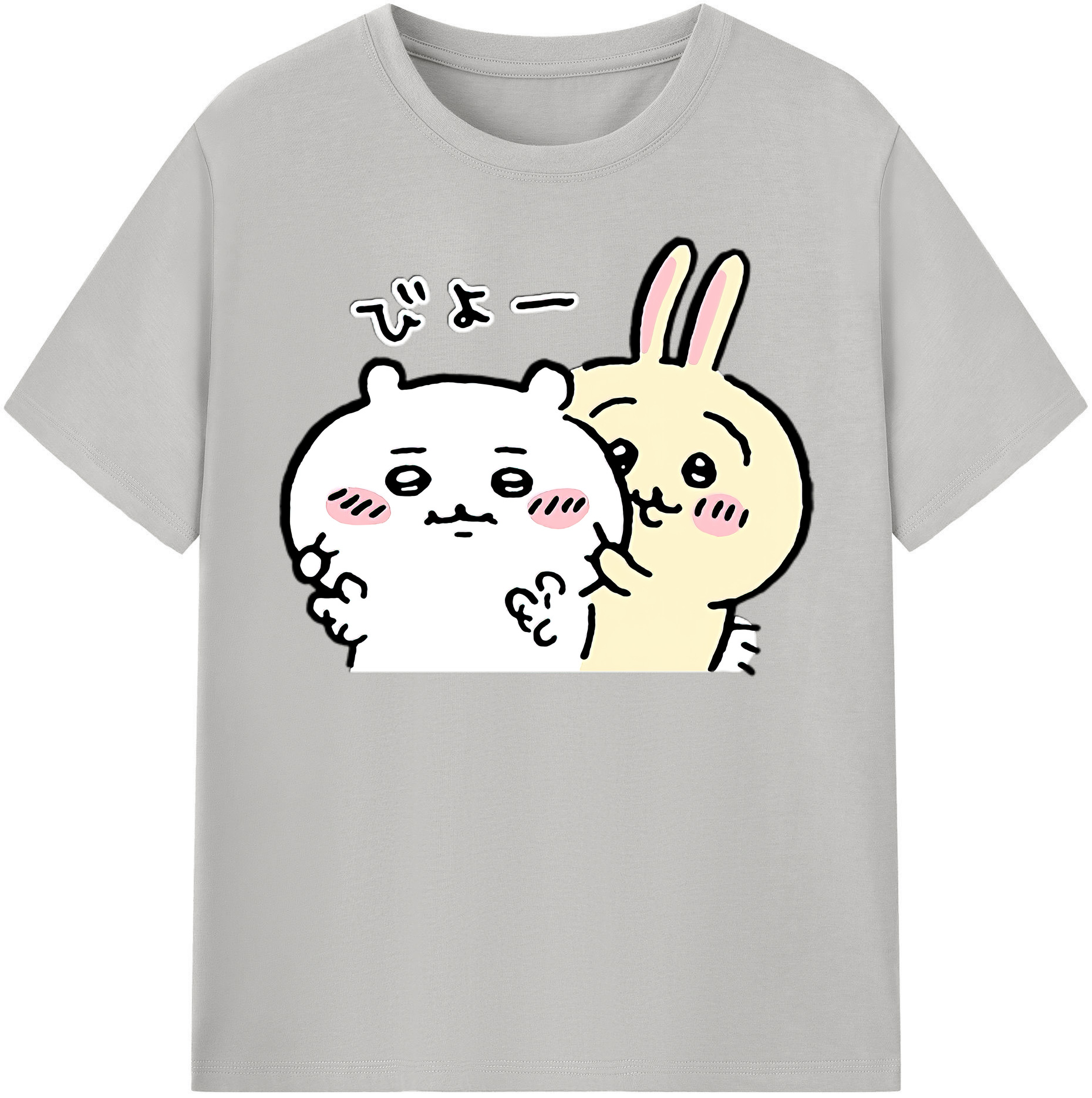 （画像用） ちいかわ うさぎ Chii-kawa usagi レディースカジュアルプリントTシャツ（綿100％）