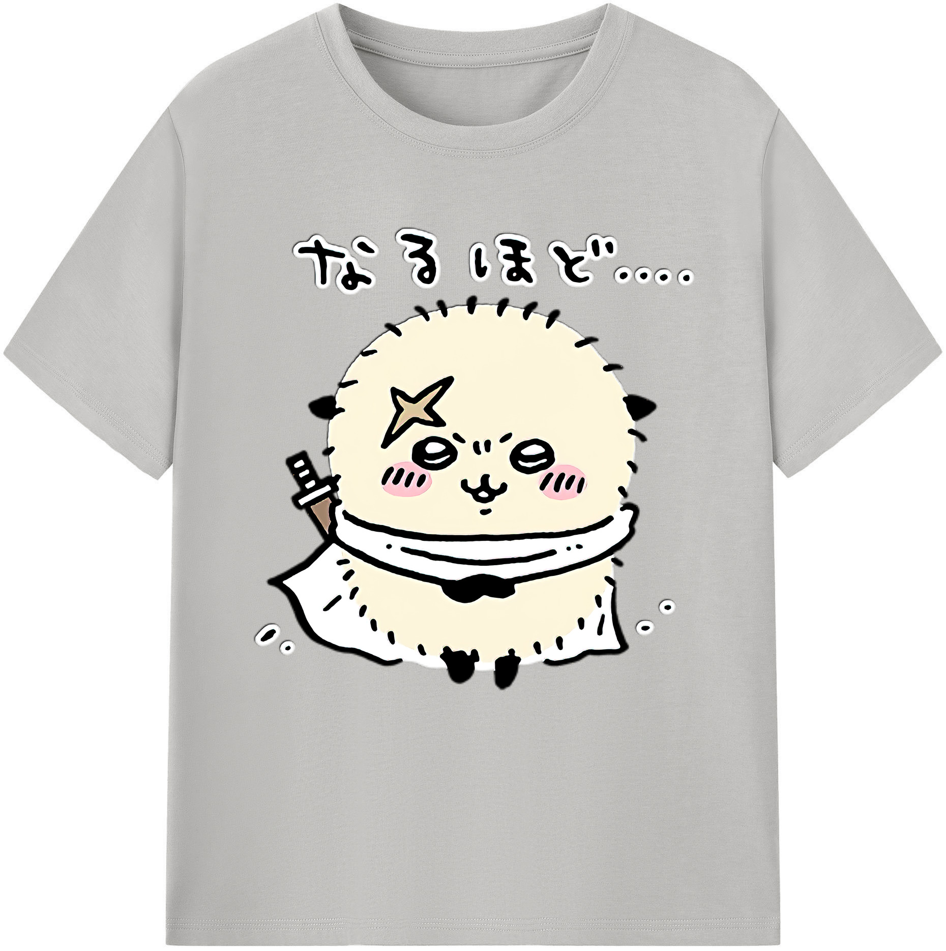 （画像用） ちいかわ ラッコ Chii-kawa Sea otter レディースカジュアルプリントTシャツ（綿100％）
