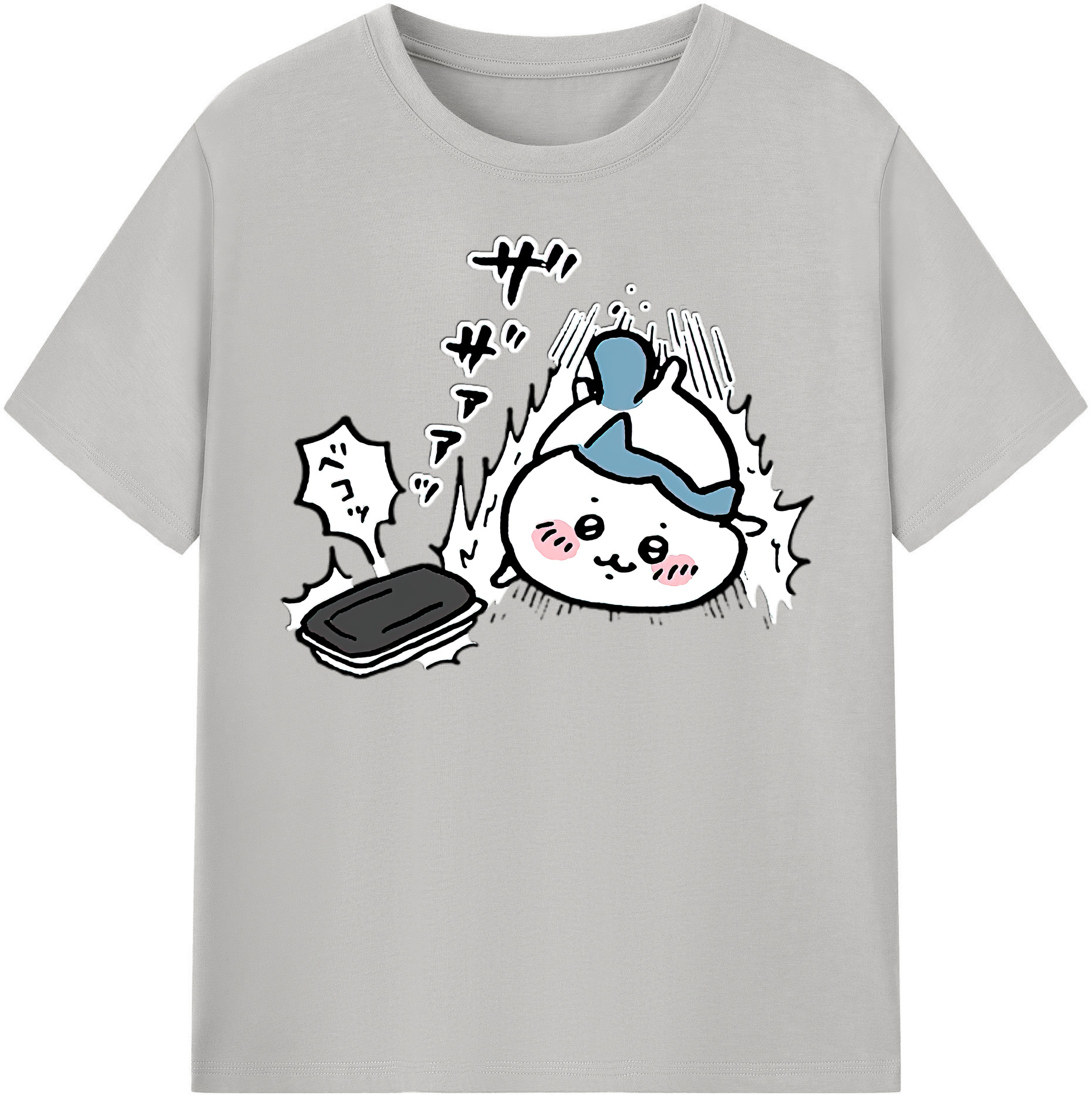 （画像用） ちいかわ ハチワレ Chii-kawa hachiware レディースカジュアルプリントTシャツ（綿100％）