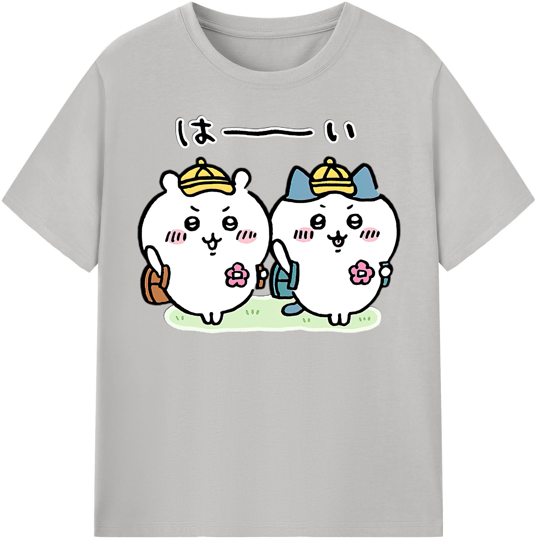（画像用） ちいかわ ハチワレ Chii-kawa hachiware レディースカジュアルプリントTシャツ（綿100％）