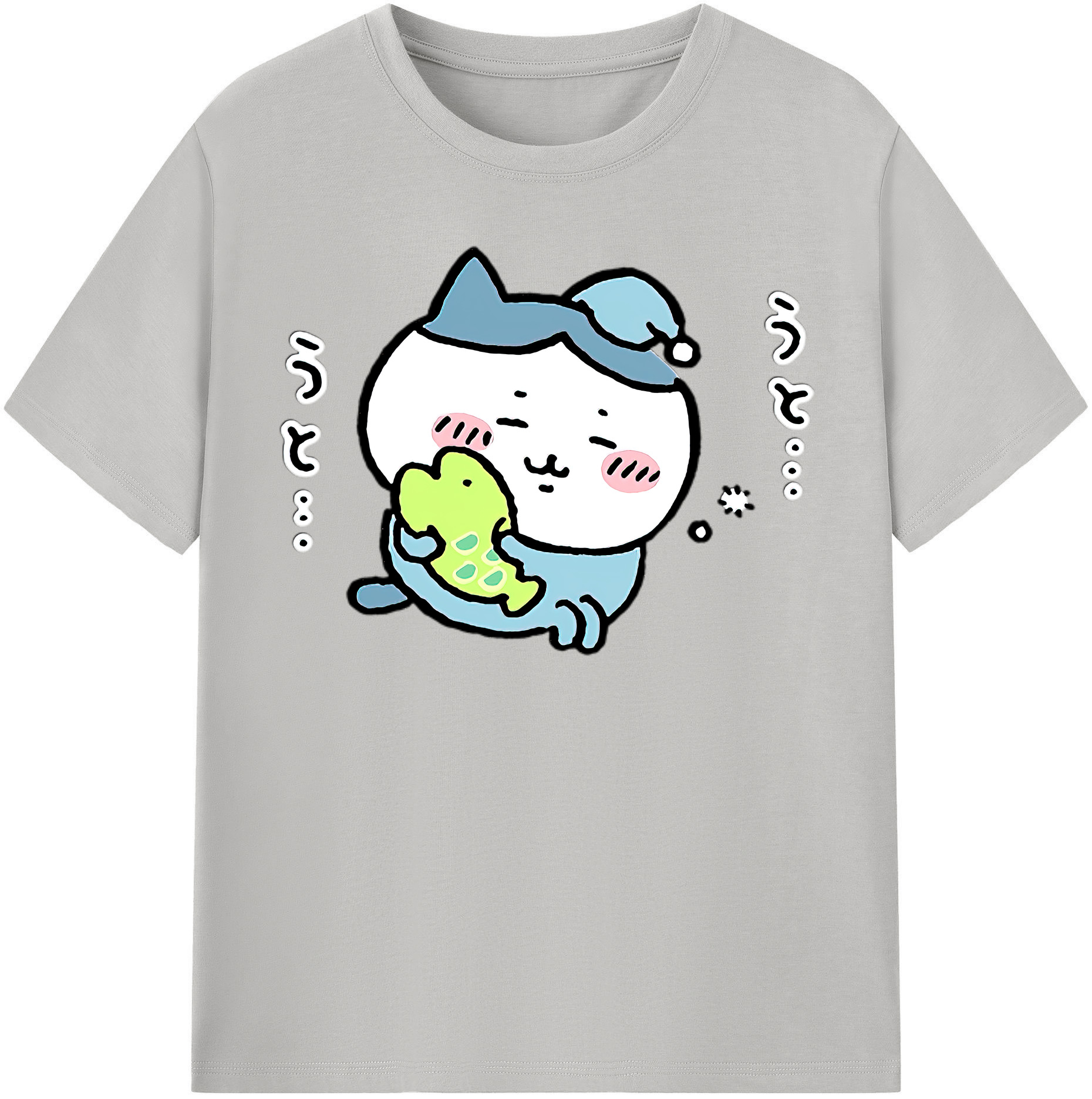 （画像用） ちいかわ ハチワレ Chii-kawa hachiware レディースカジュアルプリントTシャツ（綿100％）