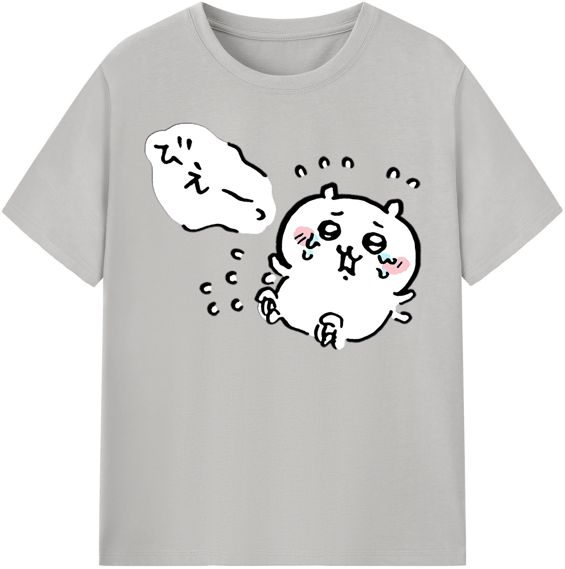 （画像用） ちいかわ ちいかわ Chii-kawa chiikawa レディースカジュアルプリントTシャツ（綿100％）