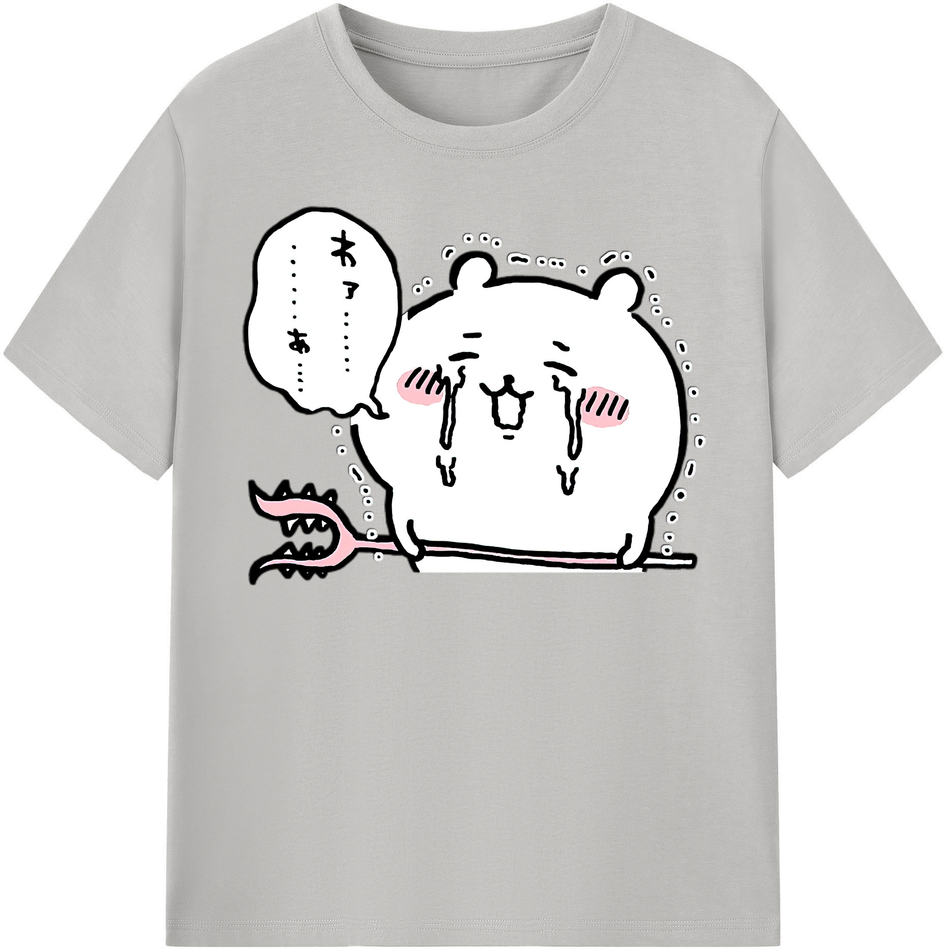 （画像用） ちいかわ ちいかわ Chii-kawa chiikawa レディースカジュアルプリントTシャツ（綿100％）