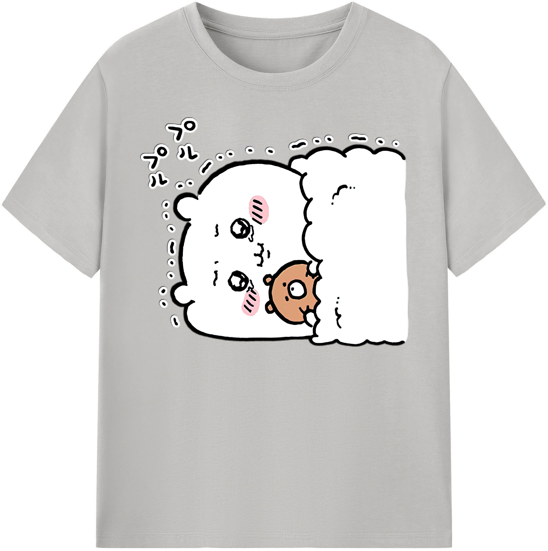 （画像用） ちいかわ ちいかわ Chii-kawa chiikawa レディースカジュアルプリントTシャツ（綿100％）