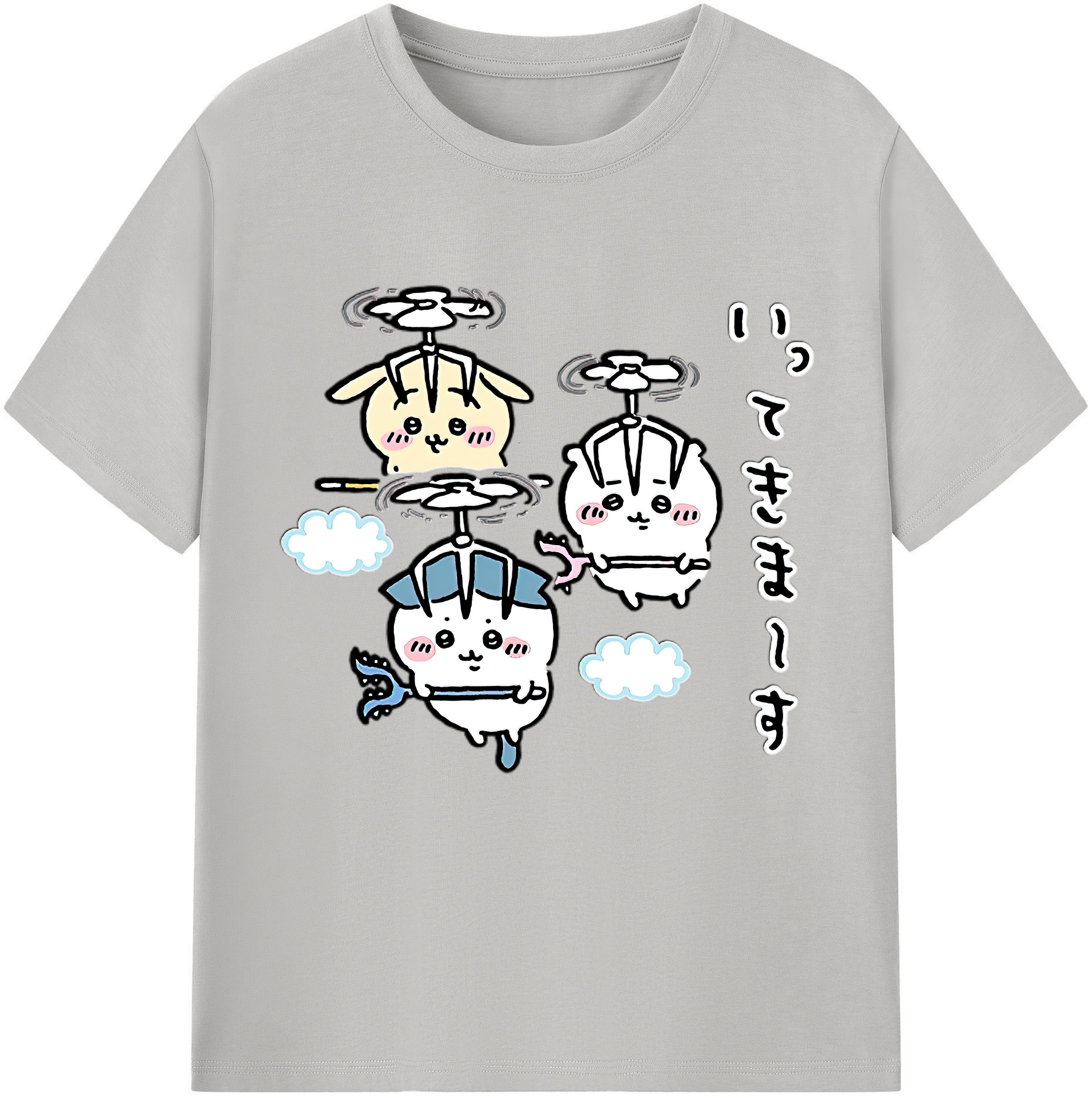 （画像用） ちいかわ ちいかわ Chii-kawa chiikawa レディースカジュアルプリントTシャツ（綿100％）