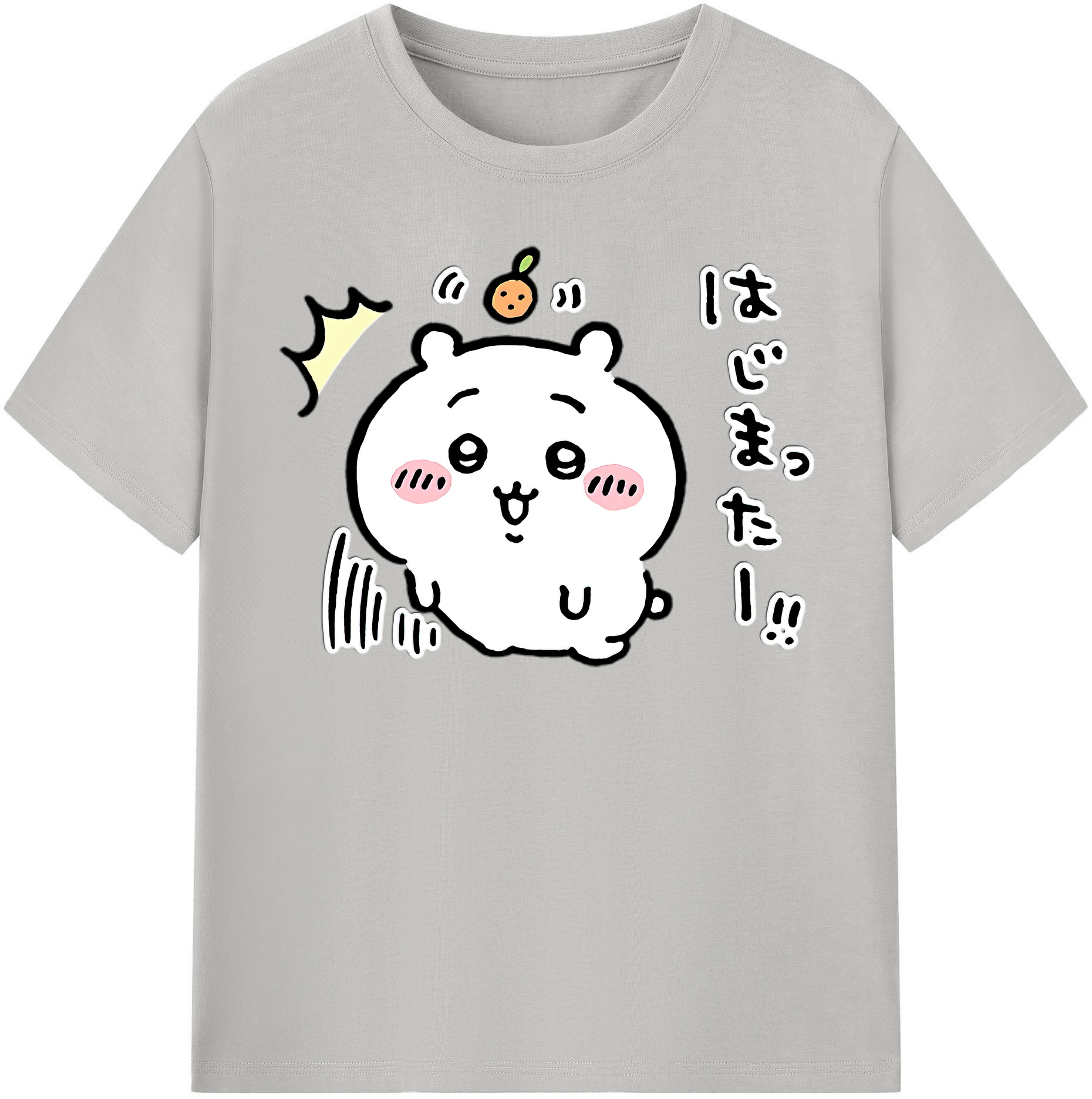 （画像用） ちいかわ ちいかわ Chii-kawa chiikawa レディースカジュアルプリントTシャツ（綿100％）