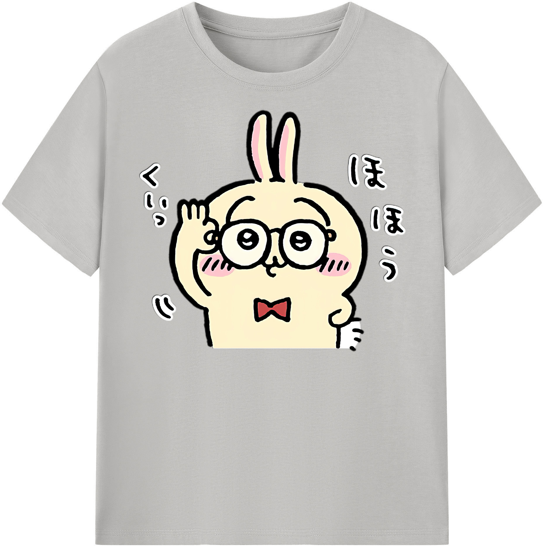 （画像用） ちいかわ うさぎ Chii-kawa usagi レディースカジュアルプリントTシャツ（綿100％）