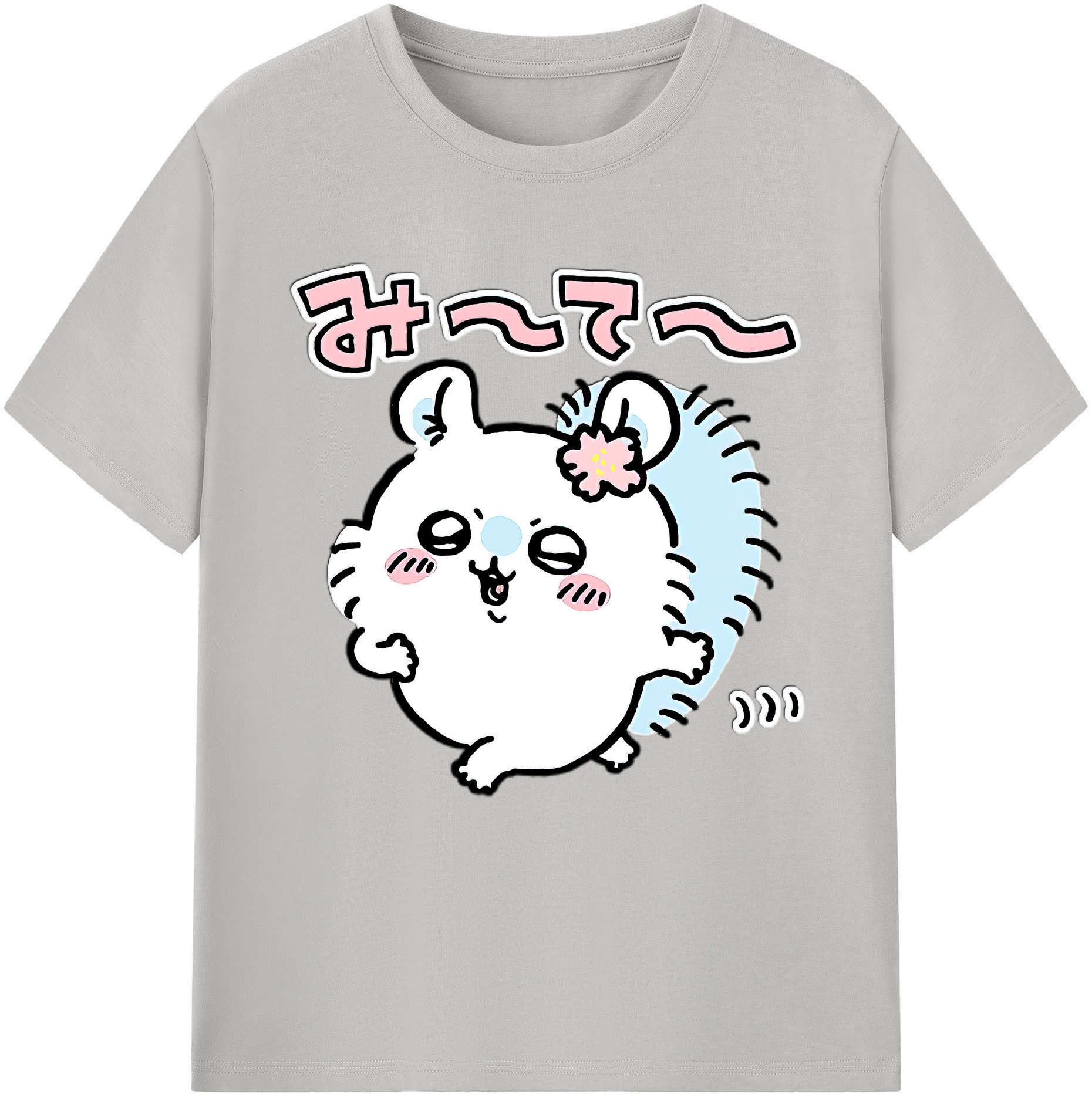 （画像用） ちいかわ モモンガ Chii-kawa Momonga レディースカジュアルプリントTシャツ（綿100％）