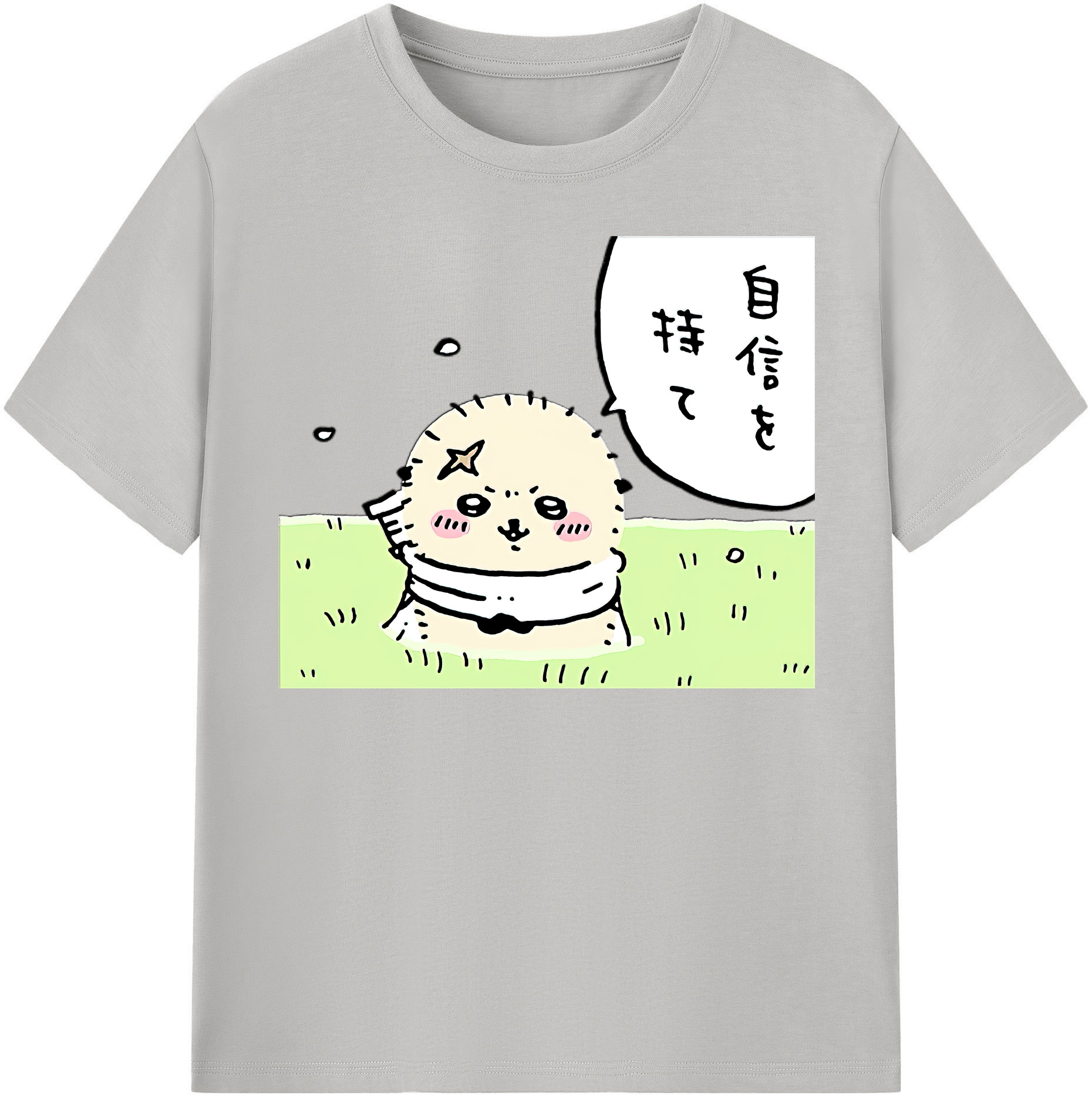 （画像用） ちいかわ ラッコ Chii-kawa Sea otter レディースカジュアルプリントTシャツ（綿100％）