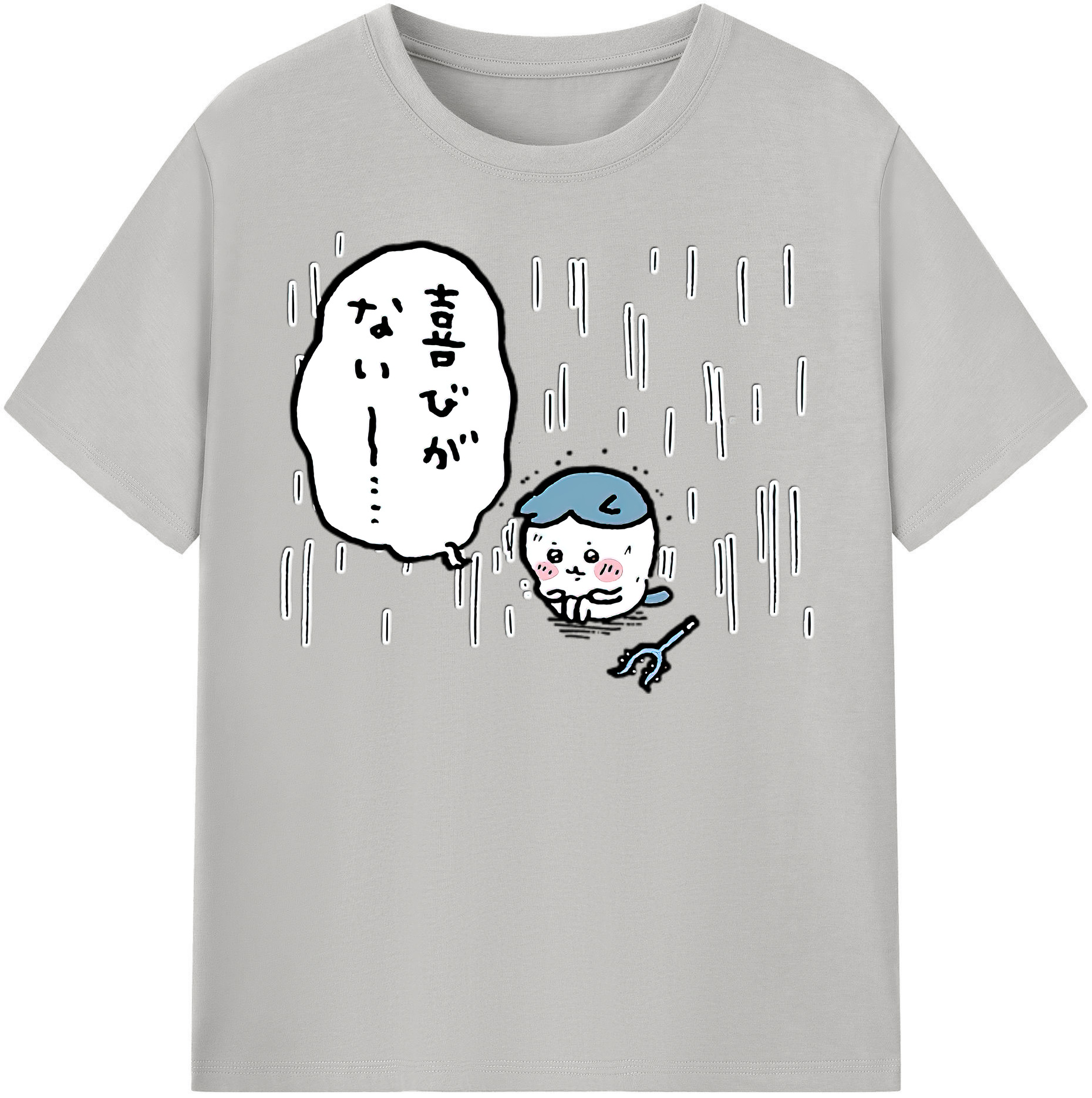 （画像用） ちいかわ ハチワレ Chii-kawa hachiware レディースカジュアルプリントTシャツ（綿100％）