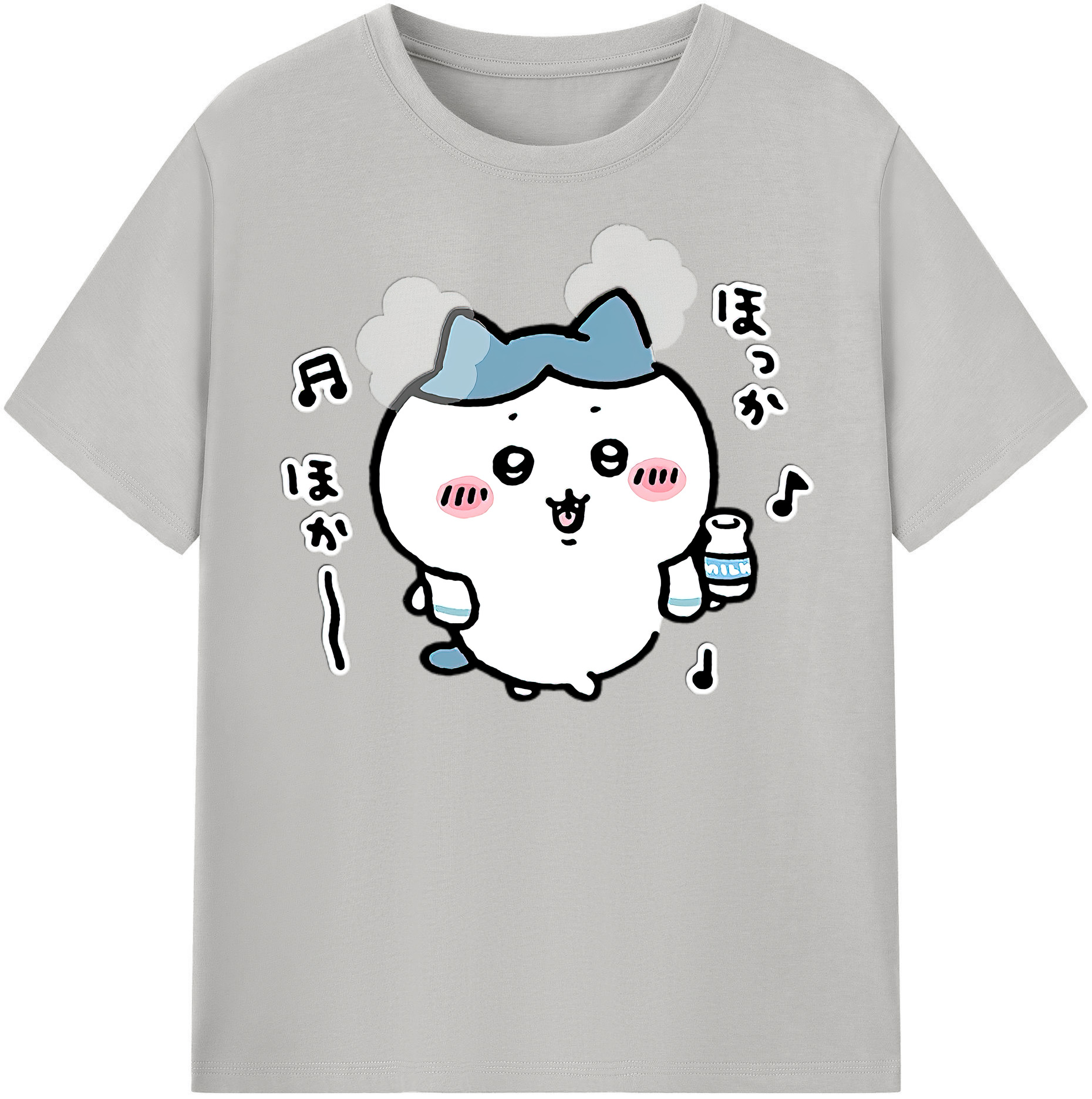 （画像用） ちいかわ ハチワレ Chii-kawa hachiware レディースカジュアルプリントTシャツ（綿100％）