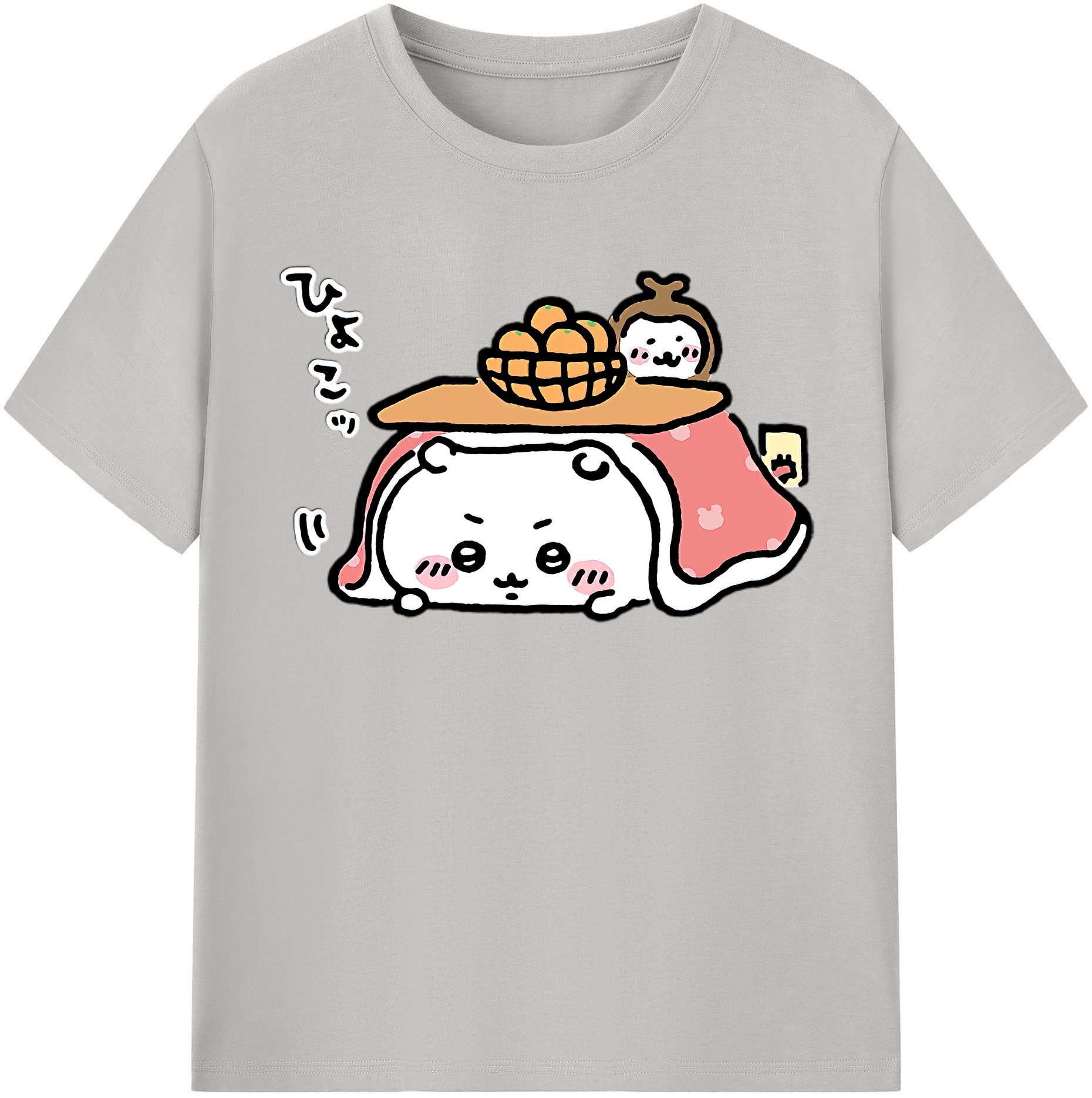 （画像用） ちいかわ ちいかわ Chii-kawa chiikawa レディースカジュアルプリントTシャツ（綿100％）