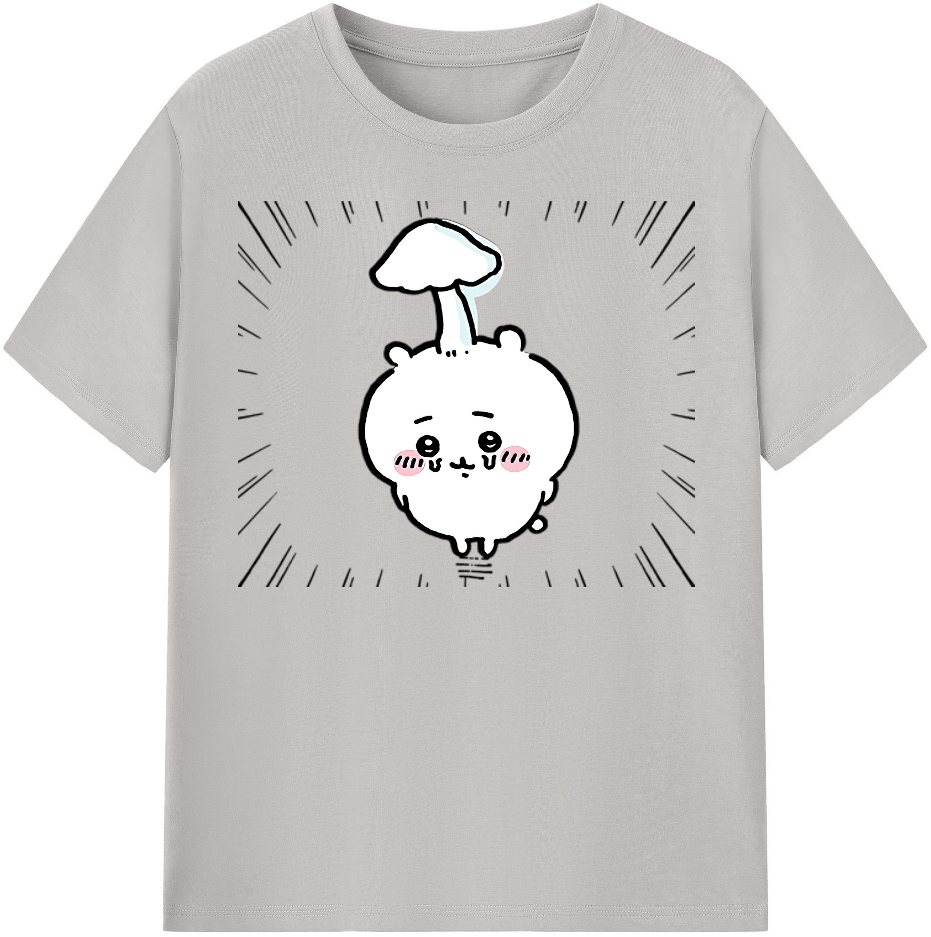 （画像用） ちいかわ ちいかわ Chii-kawa chiikawa レディースカジュアルプリントTシャツ（綿100％）