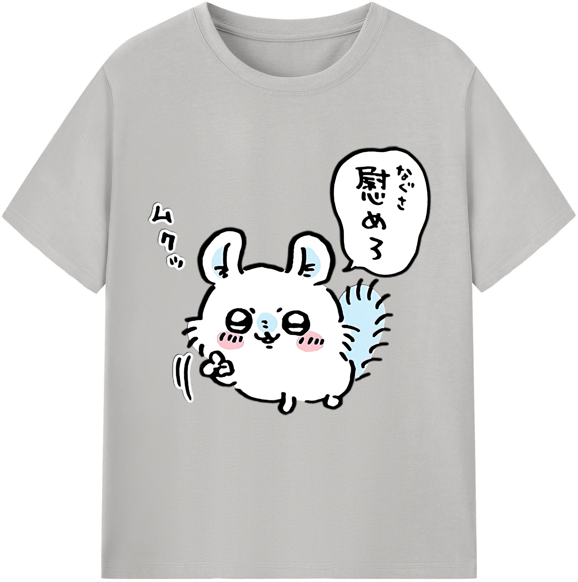 （画像用） ちいかわ モモンガ Chii-kawa Momonga レディースカジュアルプリントTシャツ（綿100％）