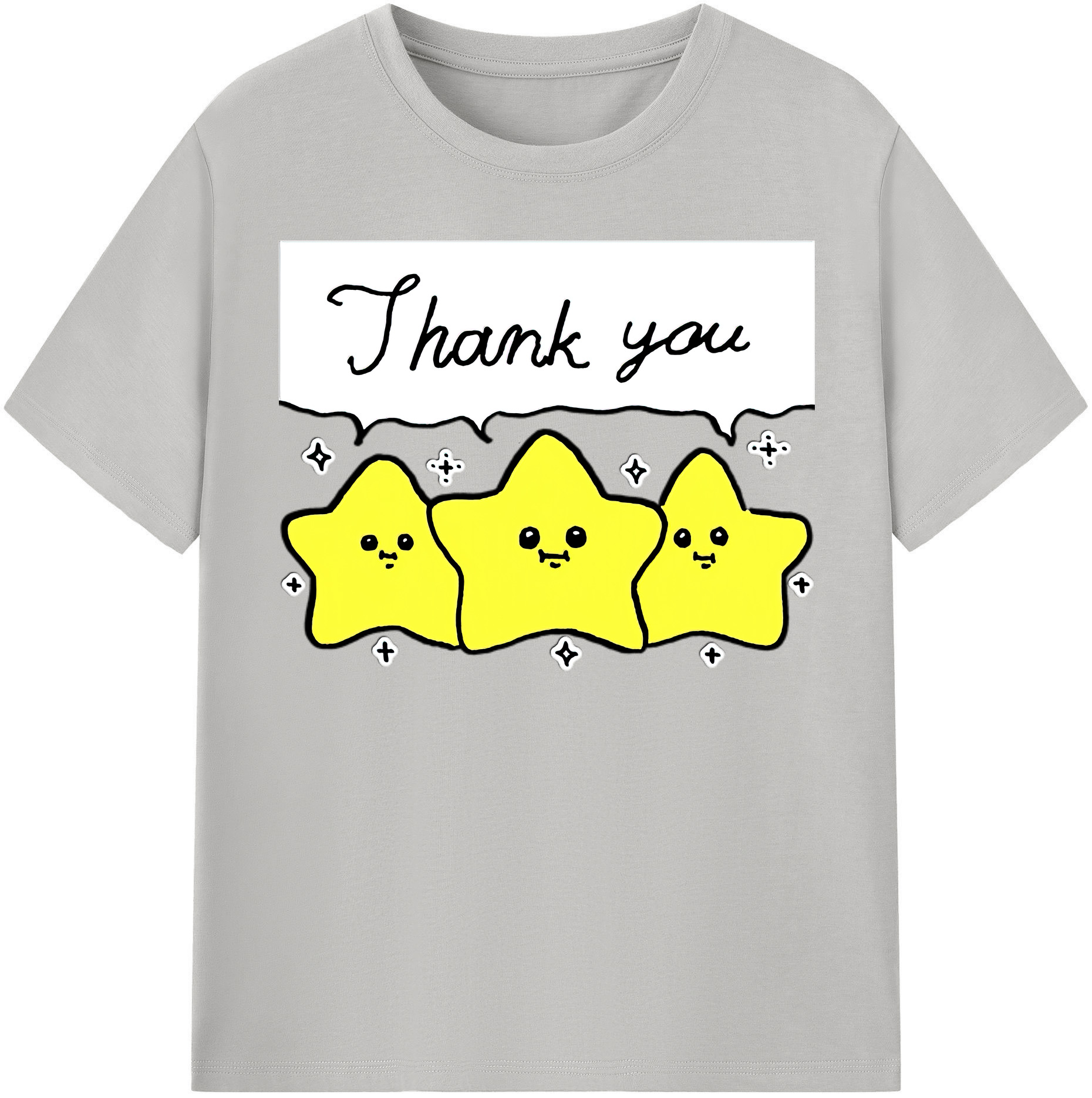 （画像用） ちいかわ 流れ星 Chii-kawa Shooting star レディースカジュアルプリントTシャツ（綿100％）