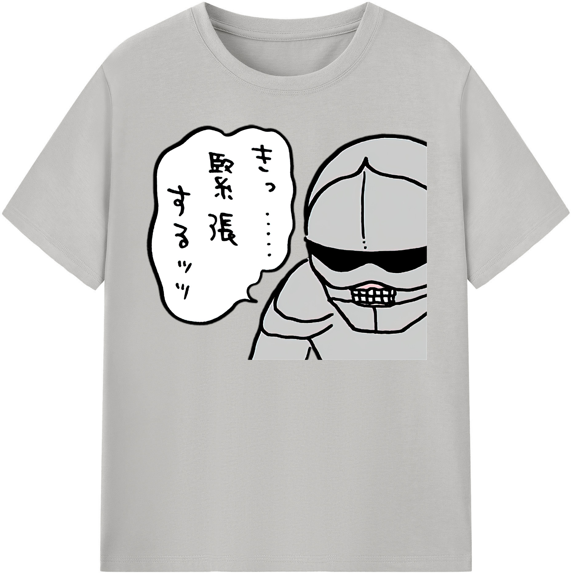 （画像用） ちいかわ 労働の鎧さん Chii-kawa Mr. Armor of Labor レディースカジュアルプリントTシャツ（綿100％）