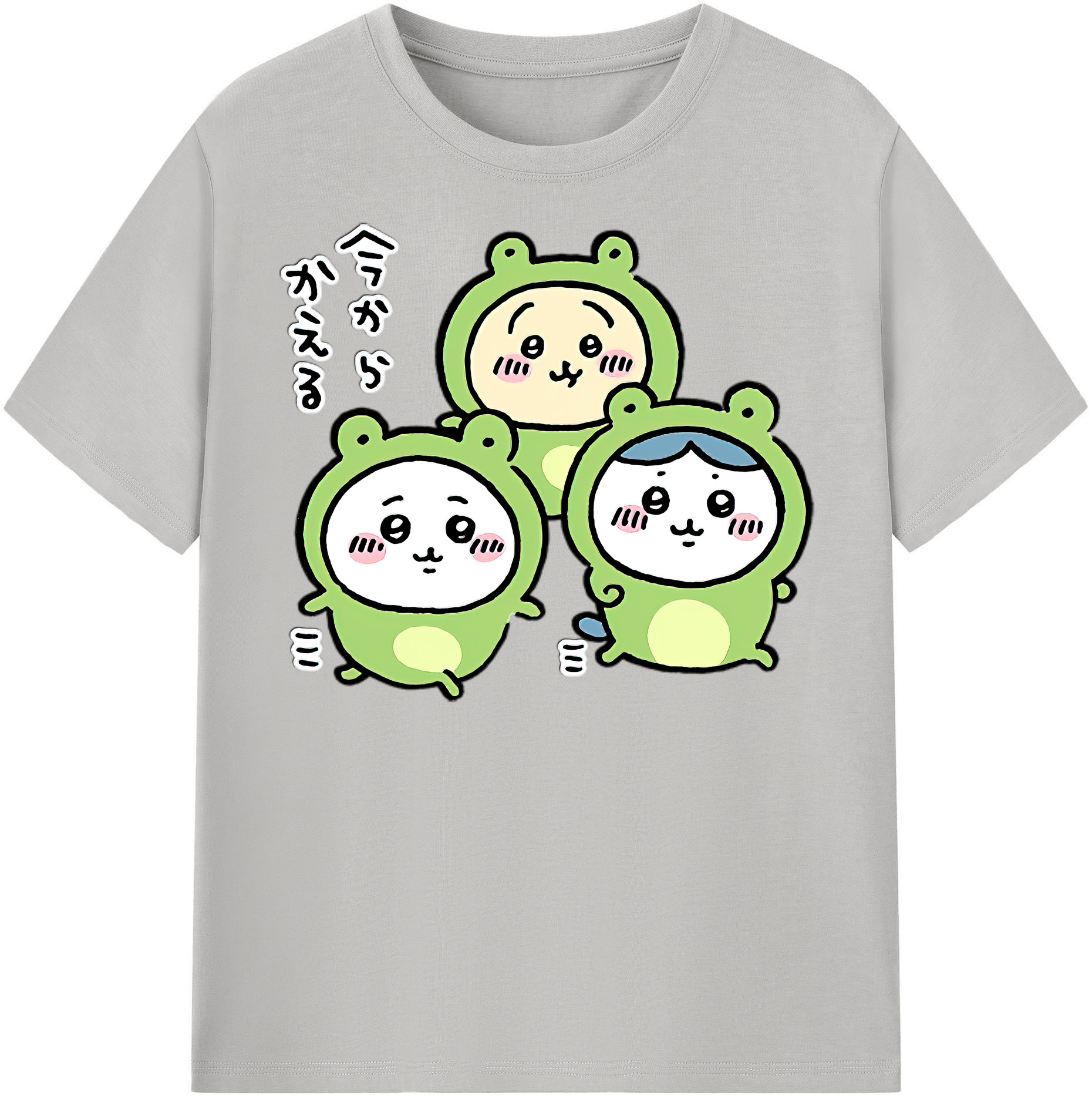 （画像用） ちいかわ ハチワレ Chii-kawa hachiware レディースカジュアルプリントTシャツ（綿100％）