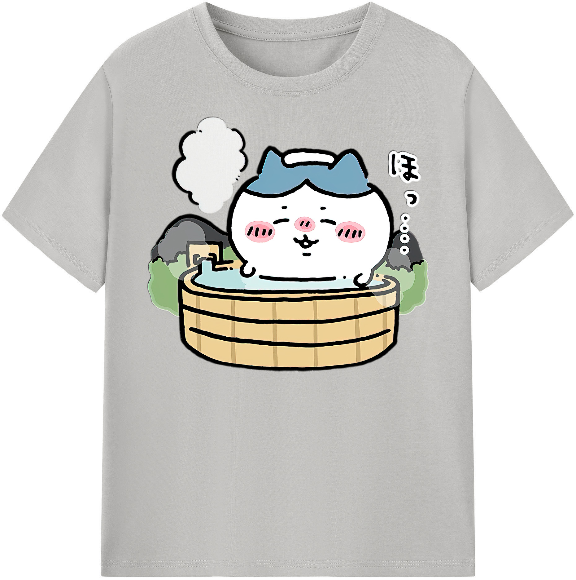 （画像用） ちいかわ ハチワレ Chii-kawa hachiware レディースカジュアルプリントTシャツ（綿100％）