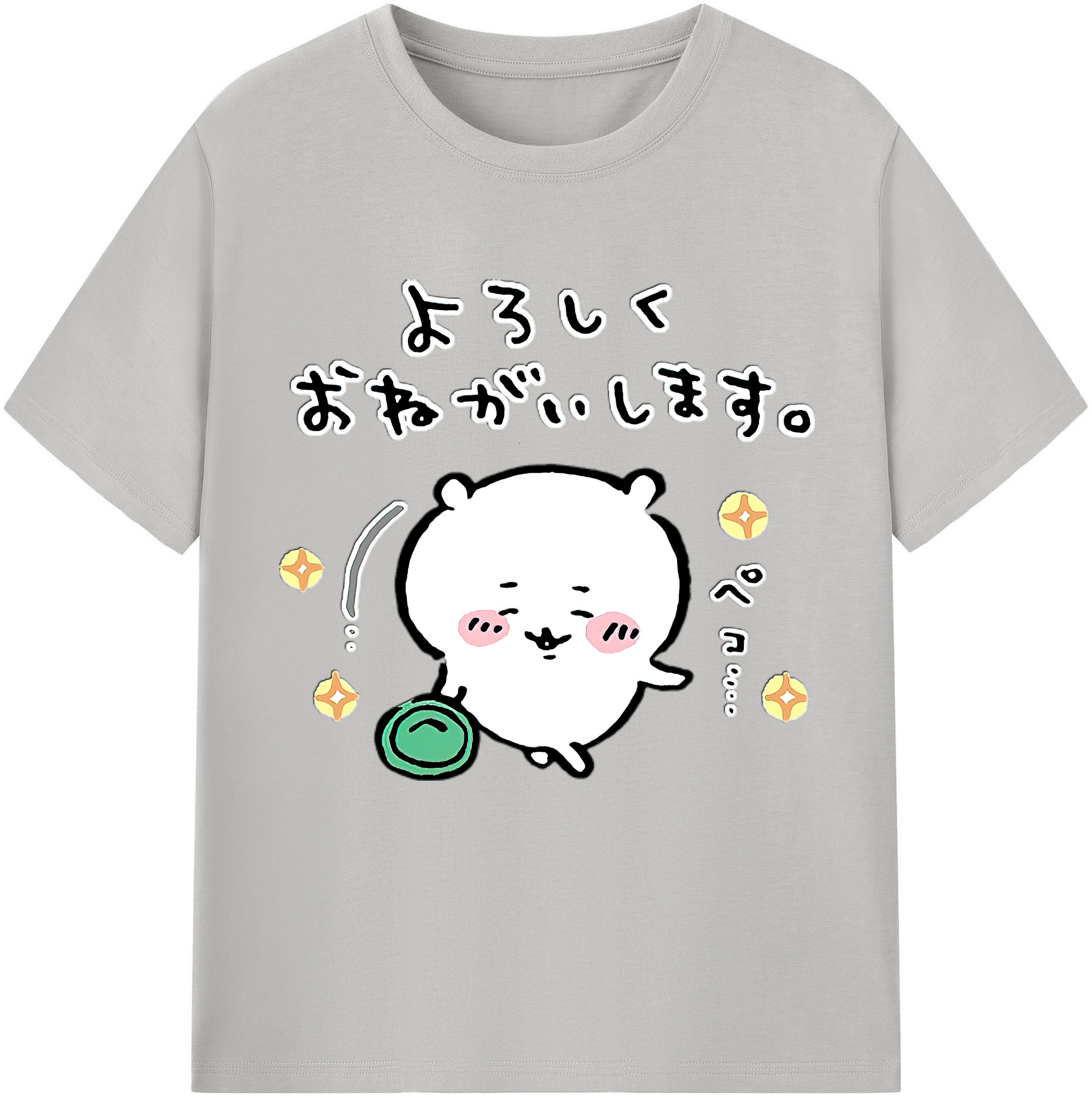 （画像用） ちいかわ ちいかわ Chii-kawa chiikawa レディースカジュアルプリントTシャツ（綿100％）