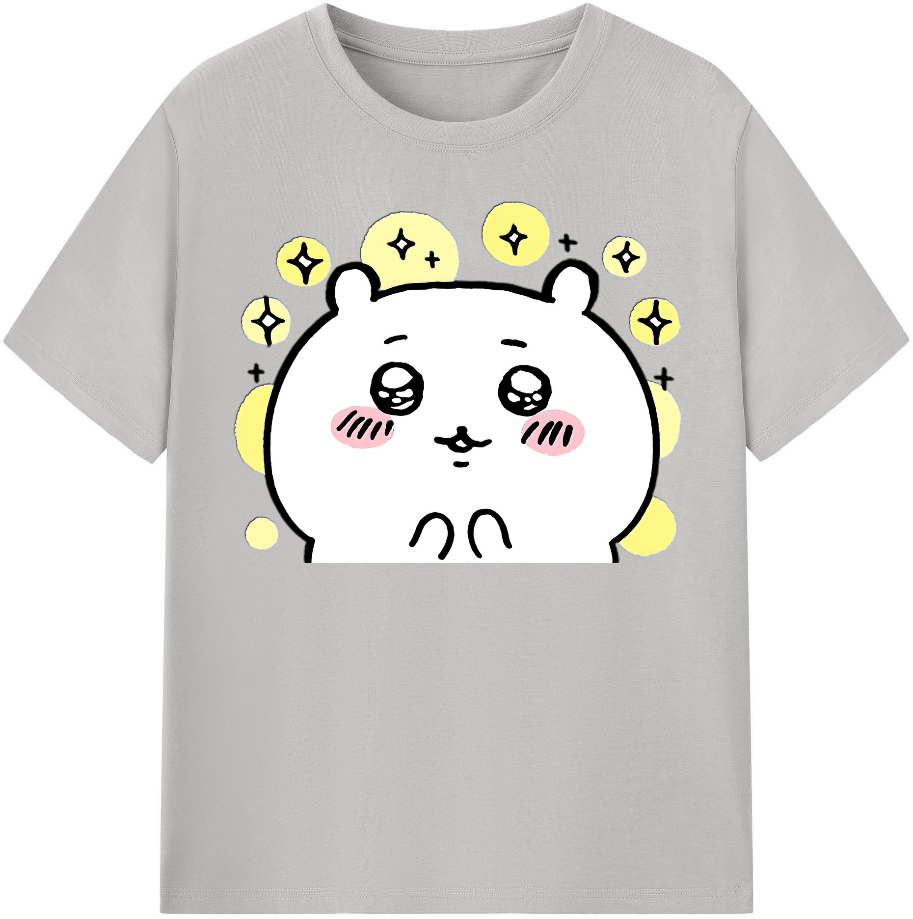（画像用） ちいかわ ちいかわ Chii-kawa chiikawa レディースカジュアルプリントTシャツ（綿100％）