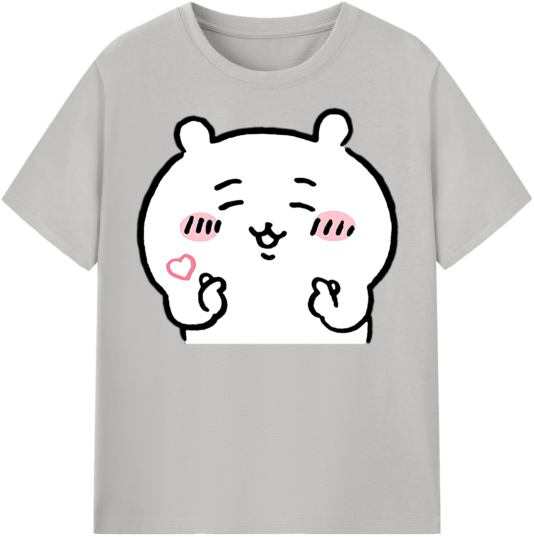 （画像用） ちいかわ ちいかわ Chii-kawa chiikawa レディースカジュアルプリントTシャツ（綿100％）