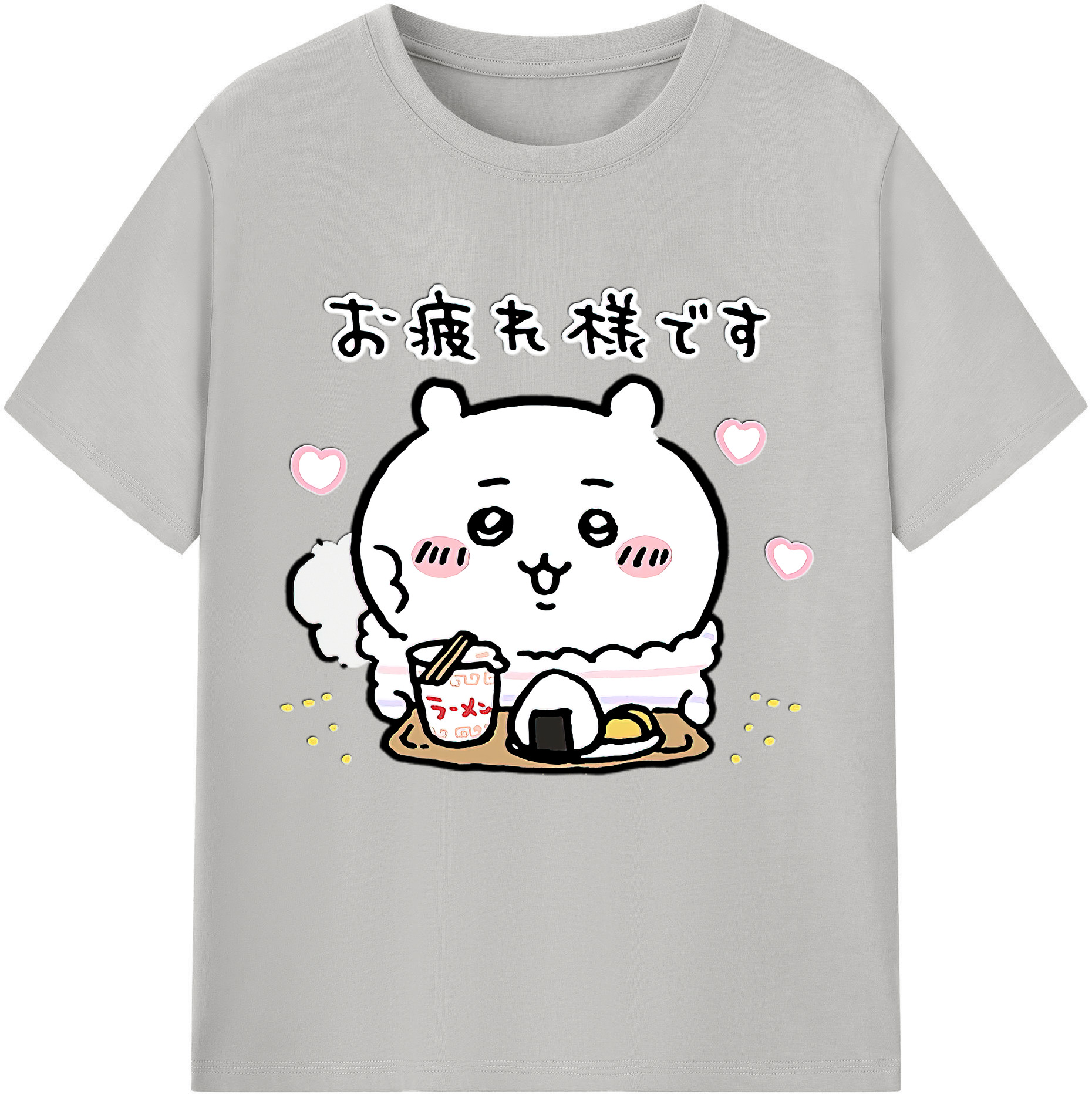 （画像用） ちいかわ ちいかわ Chii-kawa chiikawa レディースカジュアルプリントTシャツ（綿100％）