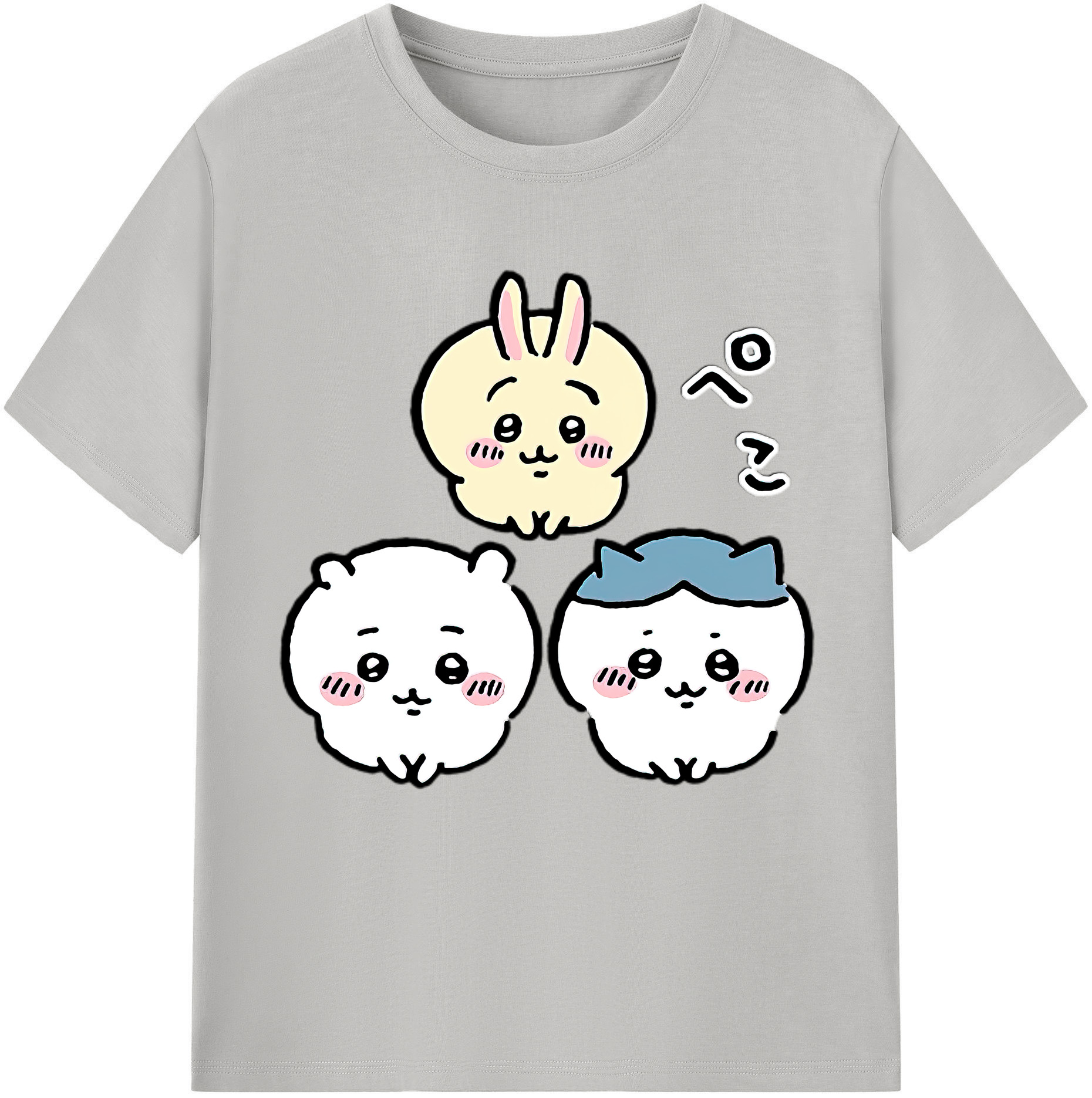 （画像用） ちいかわ うさぎ Chii-kawa usagi レディースカジュアルプリントTシャツ（綿100％）