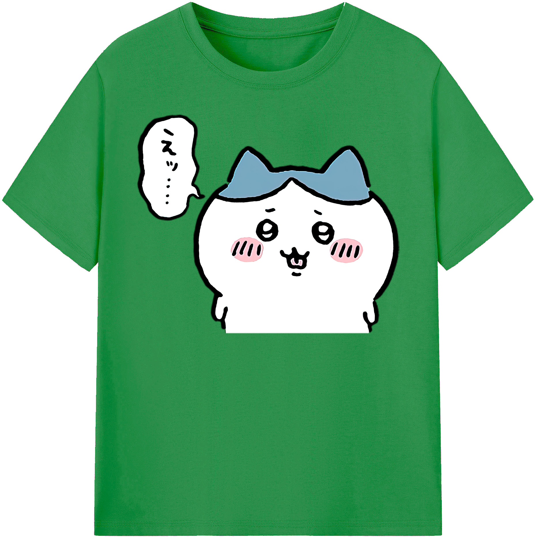 （画像用） ちいかわ ハチワレ Chii-kawa hachiware レディースカジュアルプリントTシャツ（綿100％）