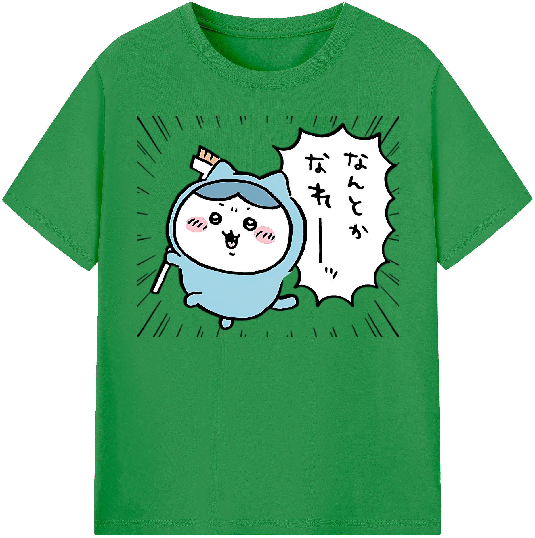 （画像用） ちいかわ ハチワレ Chii-kawa hachiware レディースカジュアルプリントTシャツ（綿100％）