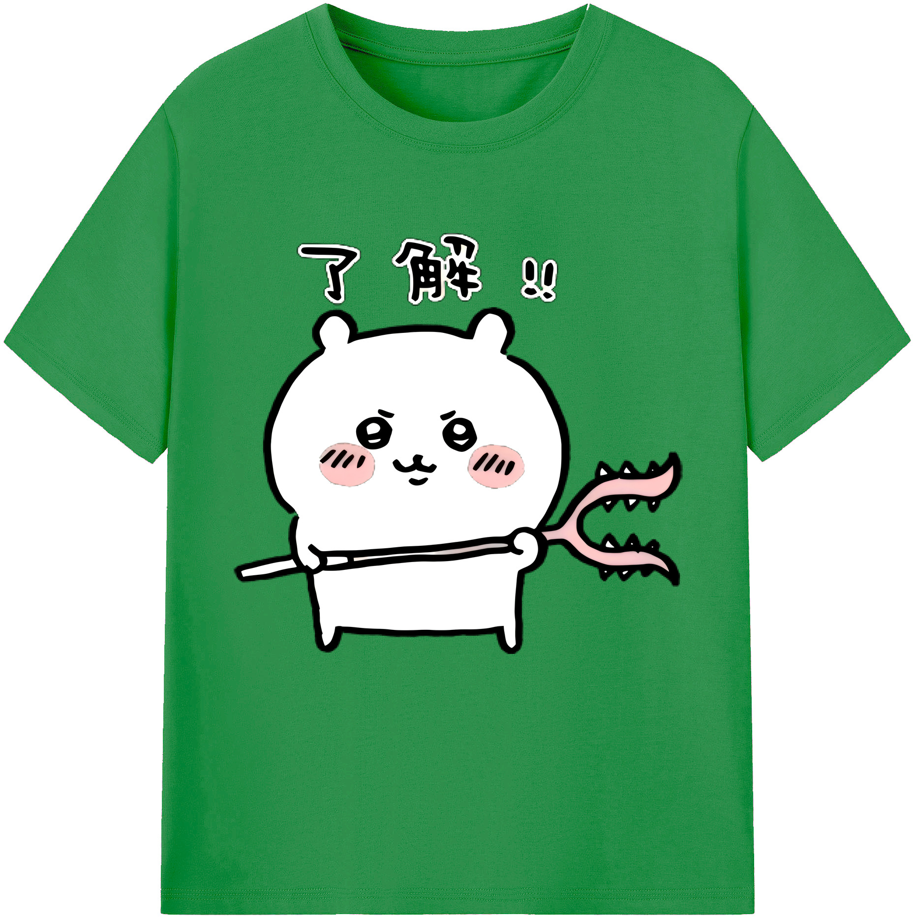 （画像用） ちいかわ ちいかわ Chii-kawa chiikawa レディースカジュアルプリントTシャツ（綿100％）